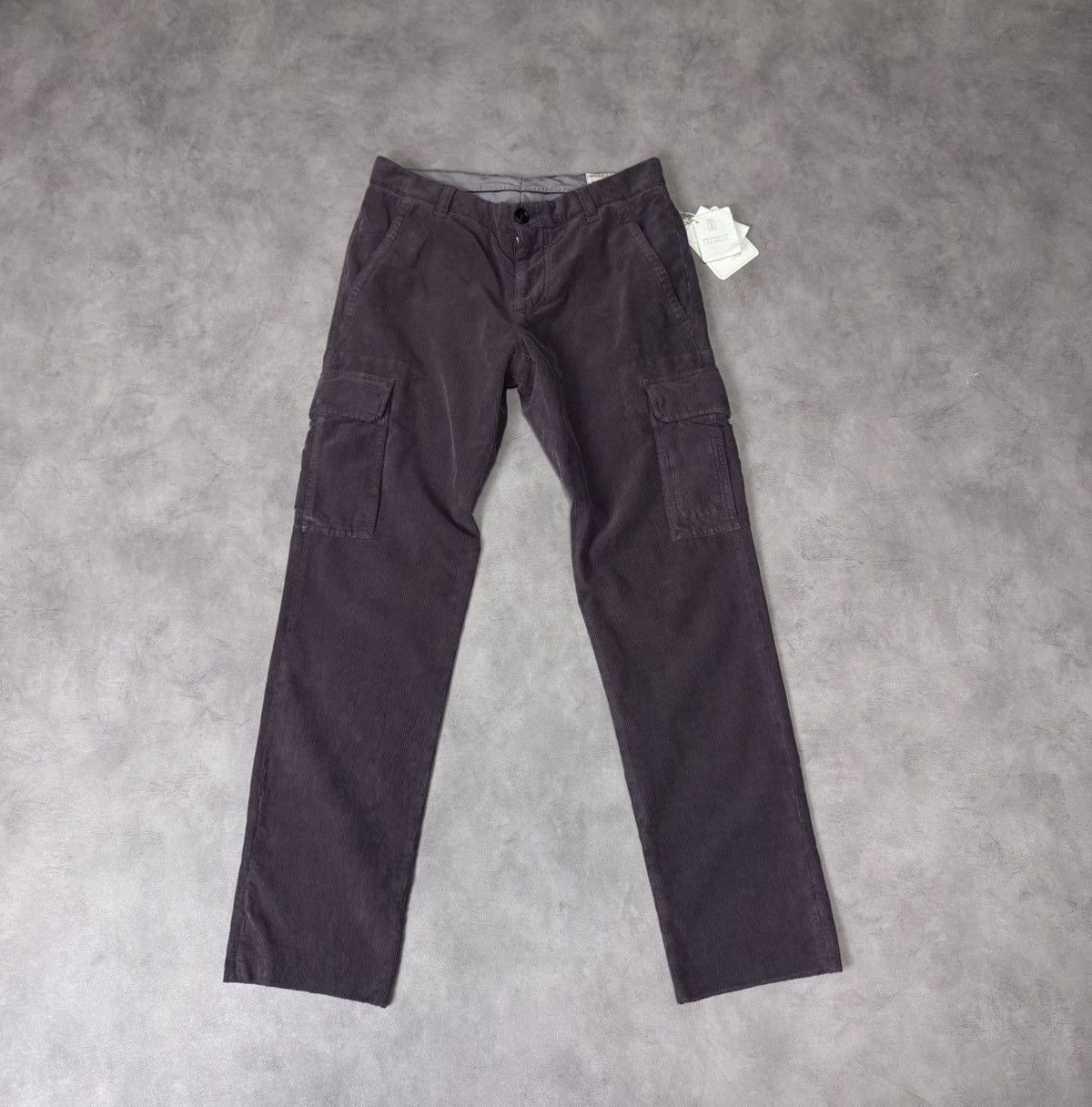 Brunello Cucinelli Brunello Cucinelli Men's Cargo Trousers Purple Size:48 Size US 31 - 1 Thumbnail