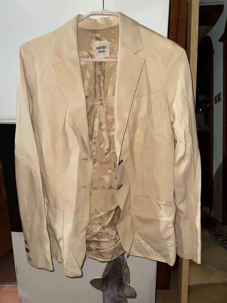 Hermes Hermes Lambskin blazer with thin silk lining Size XS / US 0-2 / IT 36-38 - 1 Thumbnail