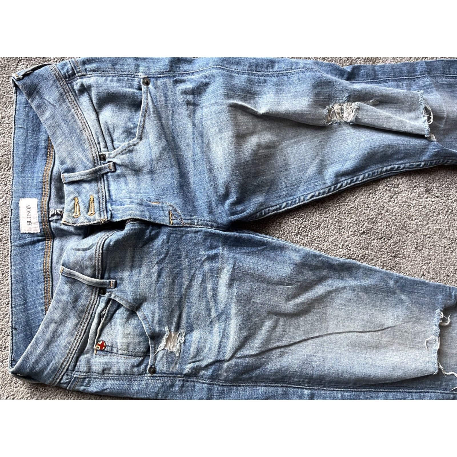 Vintage VINTAGE Hudson Collin Flap Skinny Crop Jeans Women 26 Blue Cropped 90s Mens Womens? Size 26" / US 2 / IT 38 - 4 Thumbnail