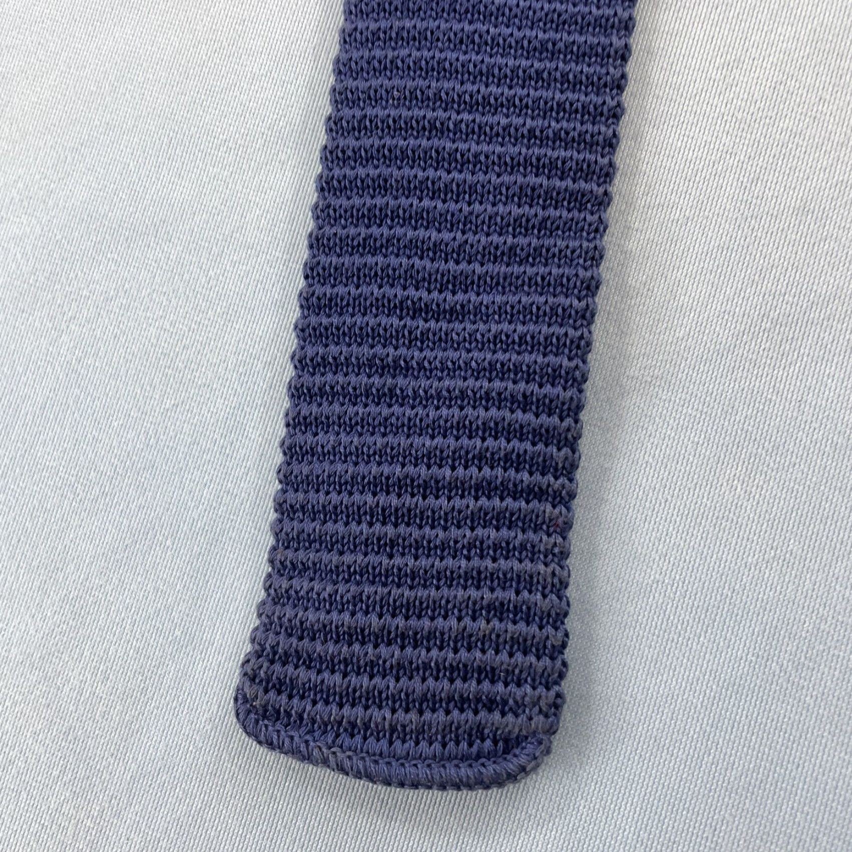 Vintage VINTAGE Cottonit Rooster Macy's Mens Store Knit Tie Blue 2x48 Square End Necktie Skinny Tie, 1960s, Vintage, Classic, Men's Tie Size ONE SIZE - 5 Thumbnail