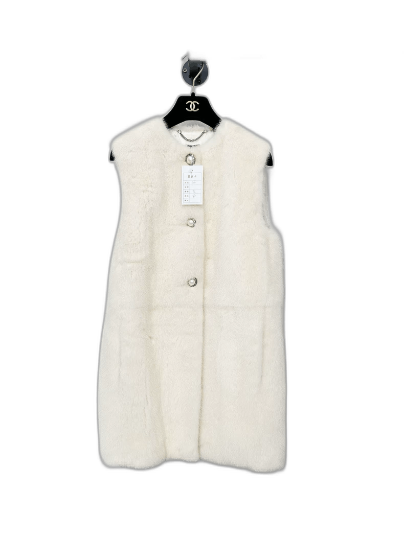 Miu Miu Miumiu White Mink Fur Vest Size M / US 6-8 / IT 42-44 - 1 Thumbnail