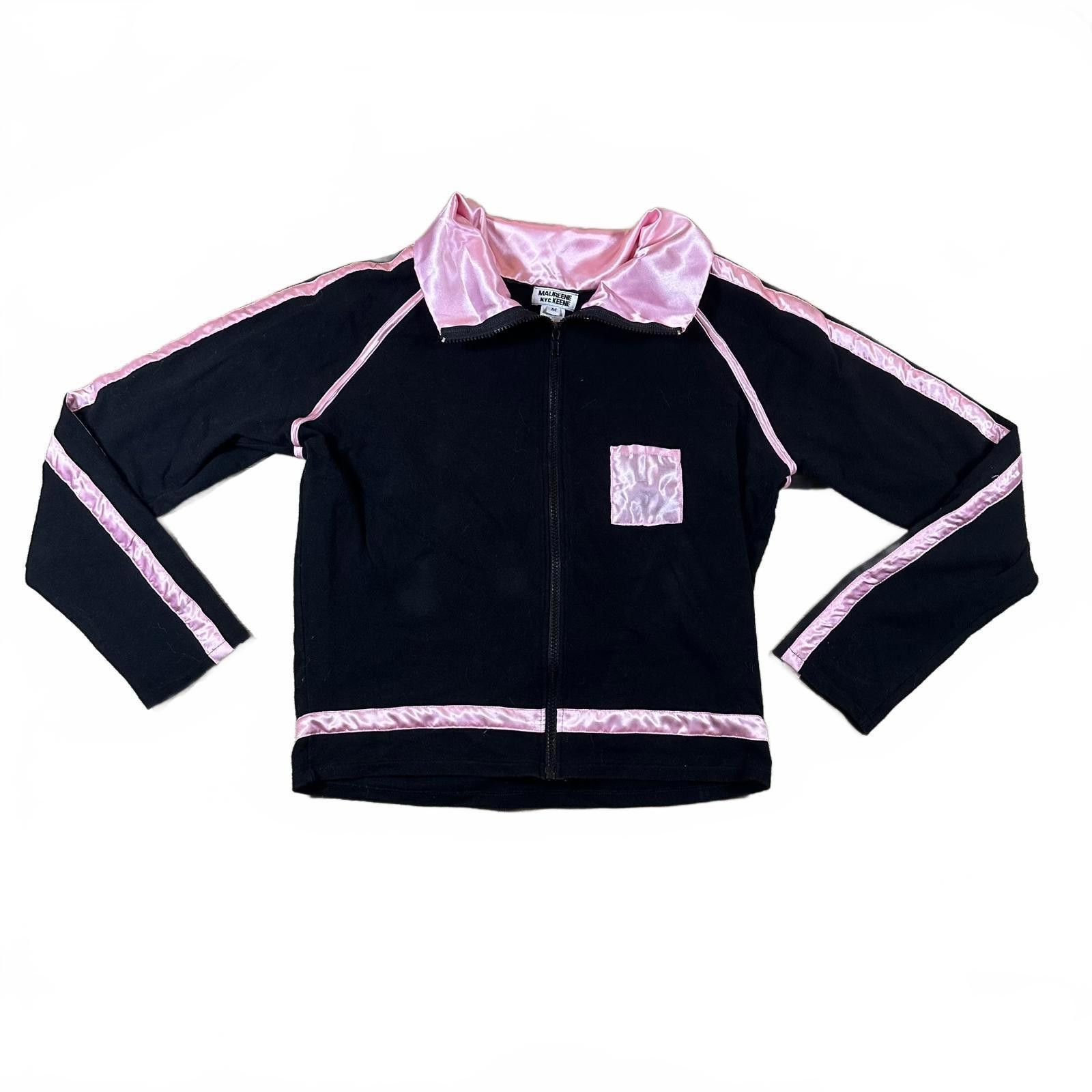 Other Women’s Tracksuit Pajama Set Size Black Silk Pink Trim M Y2K Size M / US 6-8 / IT 42-44 - 2 Thumbnail
