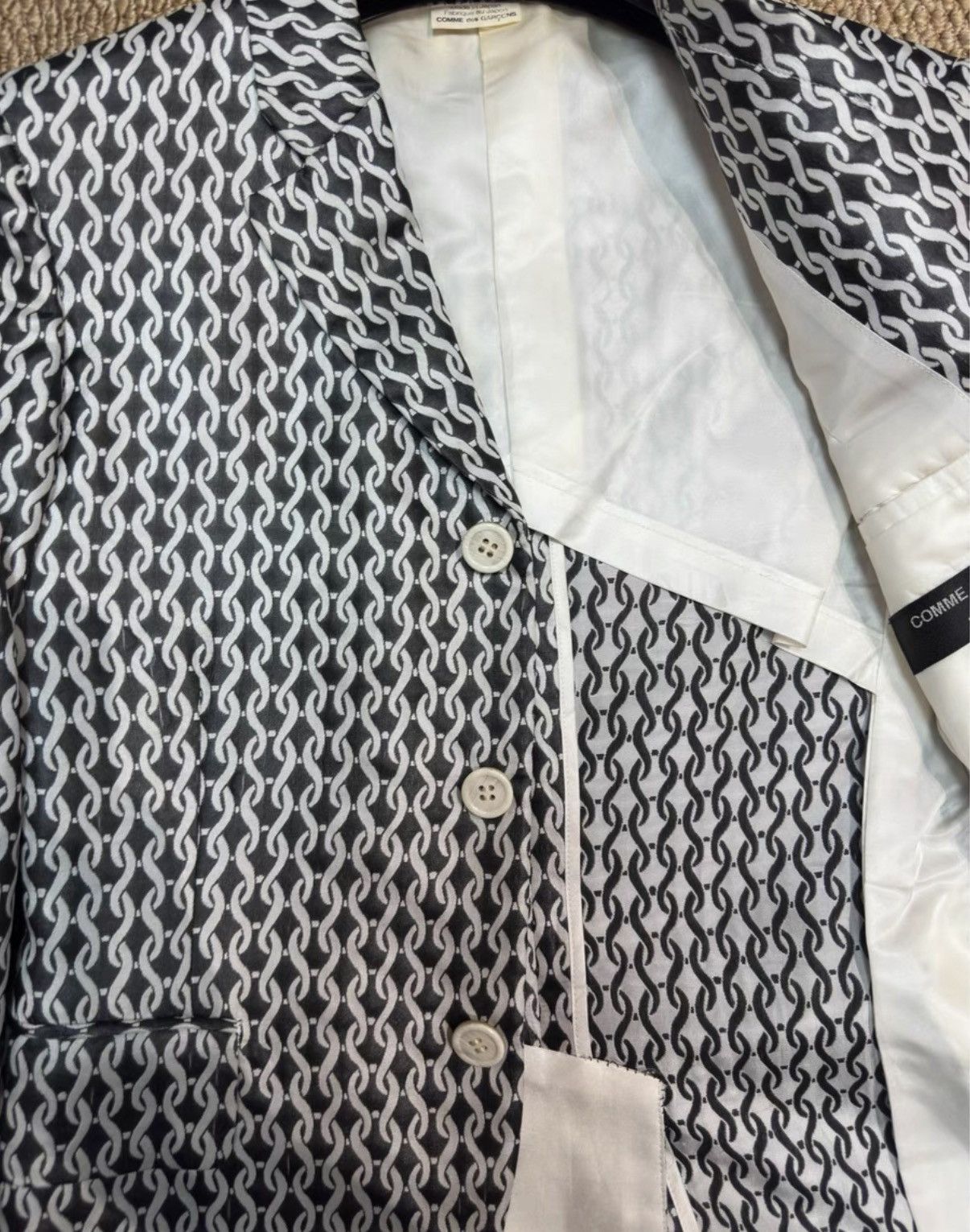 Comme des Garcons Homme Plus COMME des GARÇONS HOMME PLUS All-Over Print Blazer K23 Size XS / US 0-2 / IT 36-38 - 4 Thumbnail