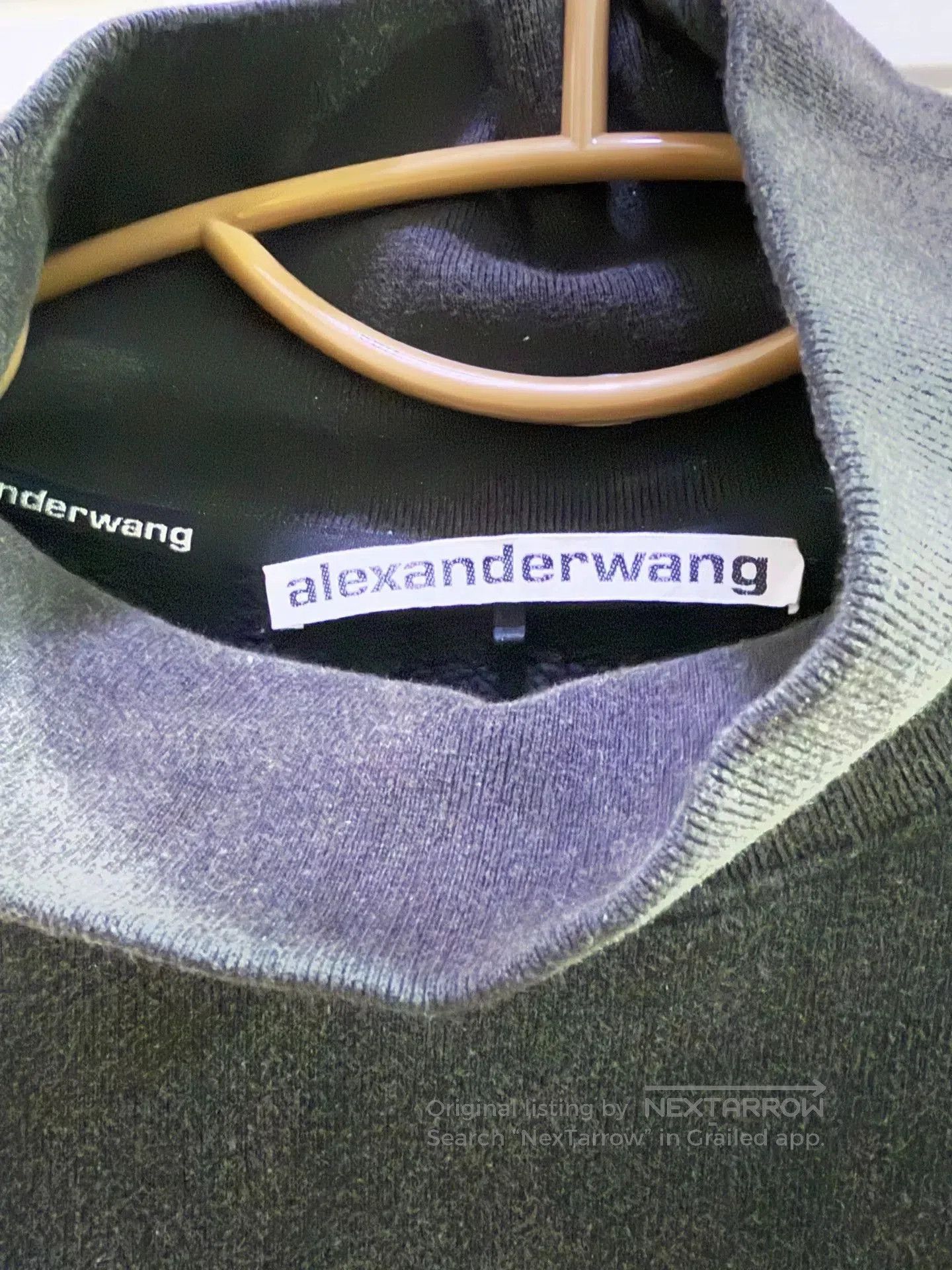 Alexander Wang Alexander Wang Distressed Gray Turtleneck Sweater. Size US L / EU 52-54 / 3 - 4 Thumbnail