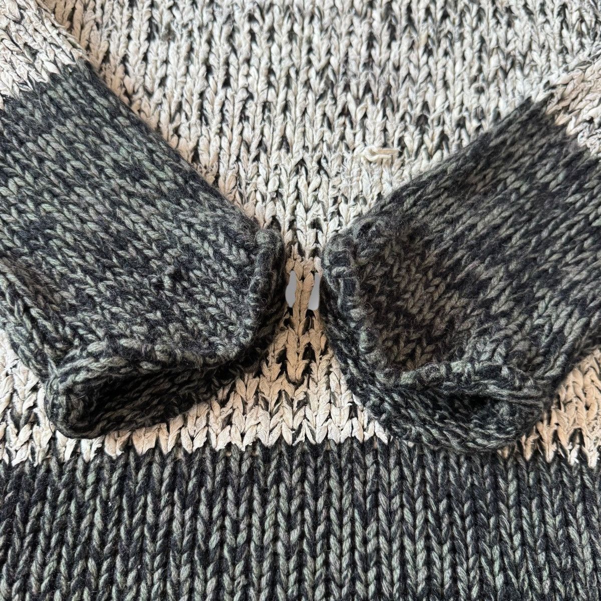 Issey Miyake AW1995 Issey Miyake Men Wool Rib Knitwear Mock Neck Sweater Size US XXL / EU 58 / 5 - 7 Thumbnail