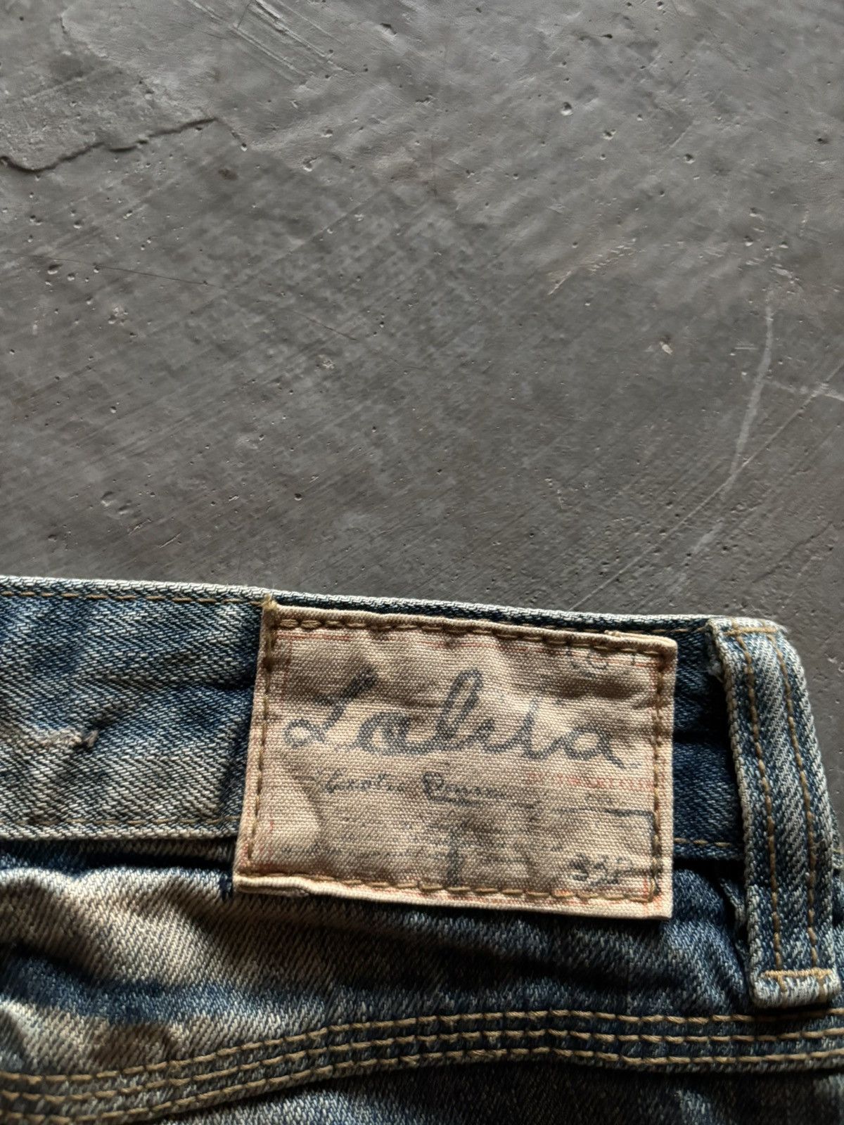 If Six Was Nine LOLITA JAPANESE JEANS MUD WASH MUDMAX DISTRESSED RUSTY PUNK Size US 30 / EU 46 - 18 Thumbnail