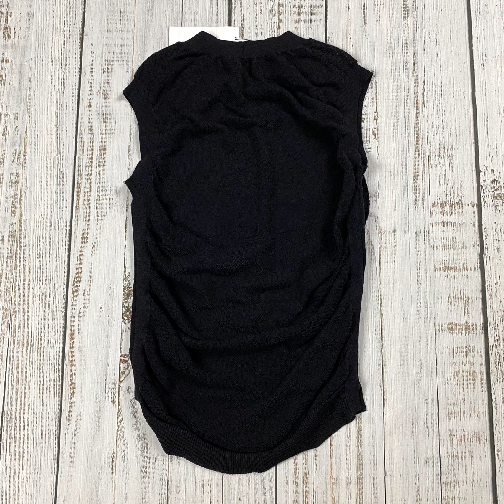 Helmut Lang VINTAGE Helmut Lang Tank Top Women Medium Black Silk Blend Shell Theme Sleeveless Casual Size ONE SIZE - 7 Thumbnail