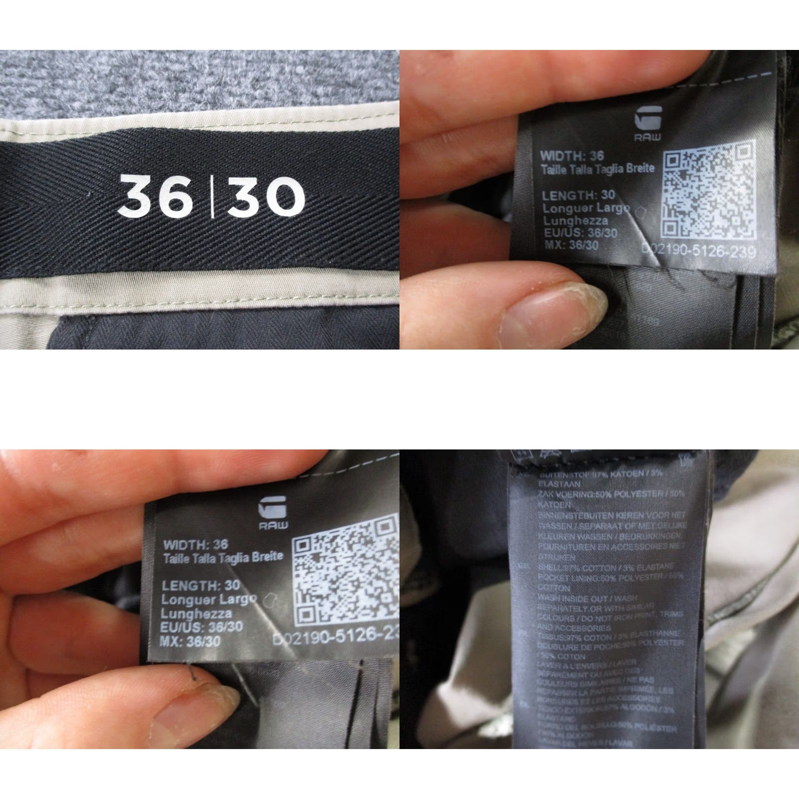 G-Star G-Star Raw Pants Mens 36 X 30 Beige Cargo Zip 3D Regular Skater Khaki Tactical Pants Mens Regular Beige Cargo Pocket Baggy Size US 36 / EU 52 - 8 Thumbnail