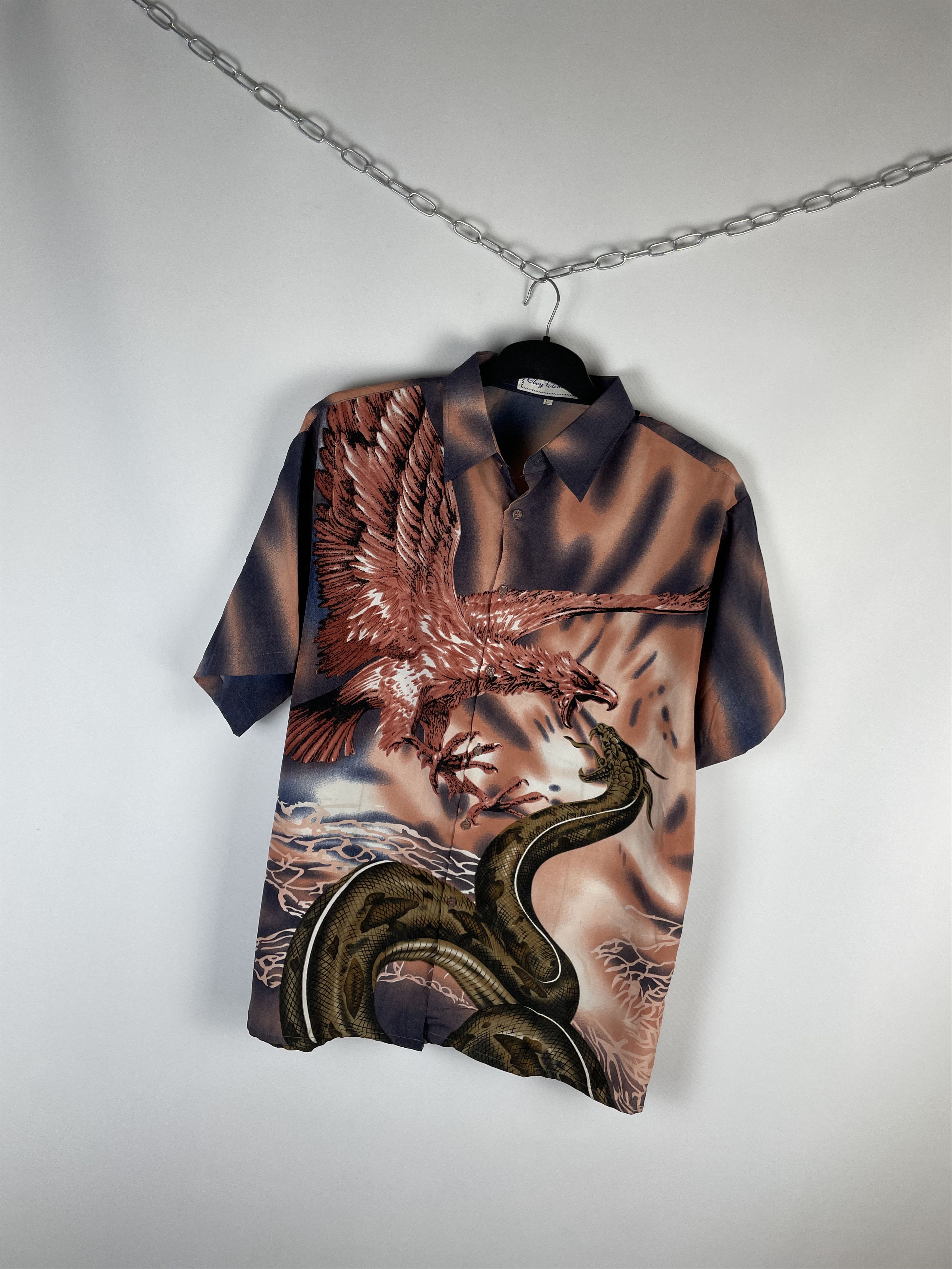 Japanese Brand Vintage Japanese Style Art Dragon Streetwear Shirt Size US L / EU 52-54 / 3 - 2 Thumbnail