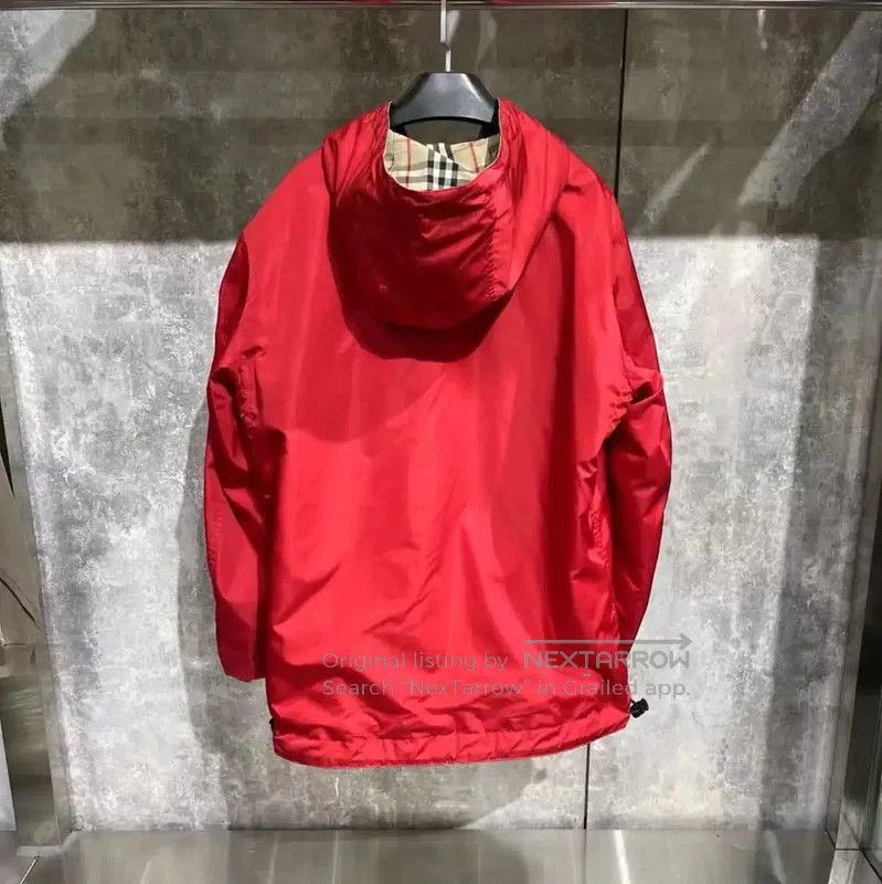 Burberry Burberry Men's Red Cotton Hooded Jacket. Size US M / EU 48-50 / 2 - 4 Thumbnail