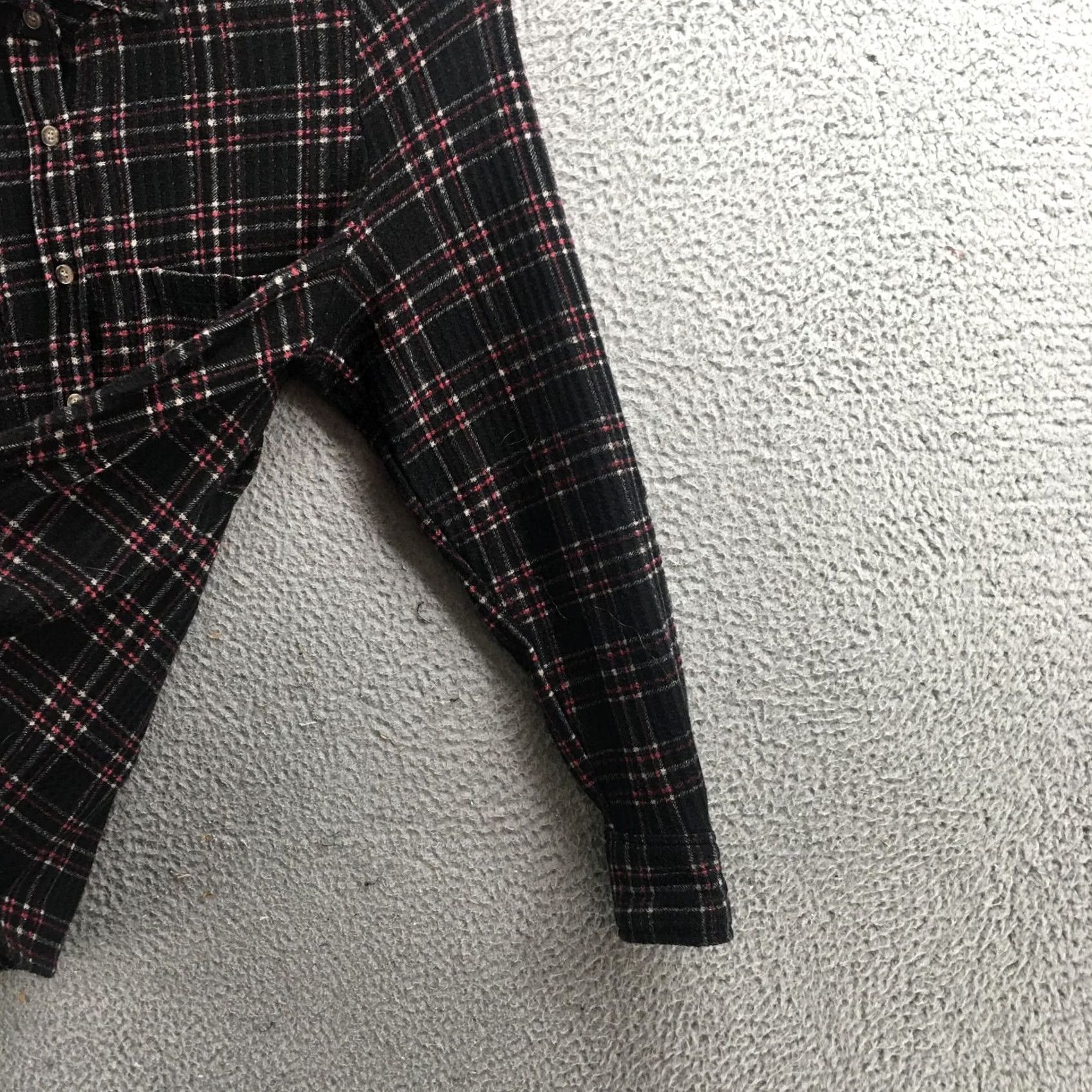 Vintage Daytrip Shirt Womens Button Up Plaid Black Long Sleeve Collared Large Size L / US 10 / IT 46 - 5 Thumbnail