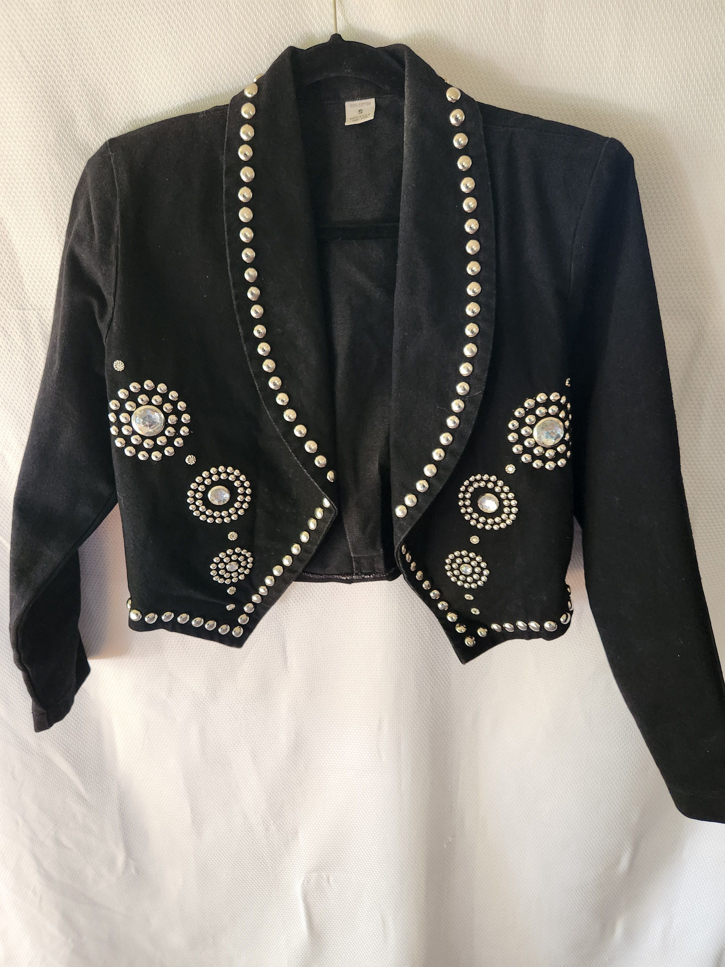 Vintage Vintage Heavy Cotton Women's Studded Cropped Western Jacket Size S / US 4 / IT 40 - 1 Thumbnail