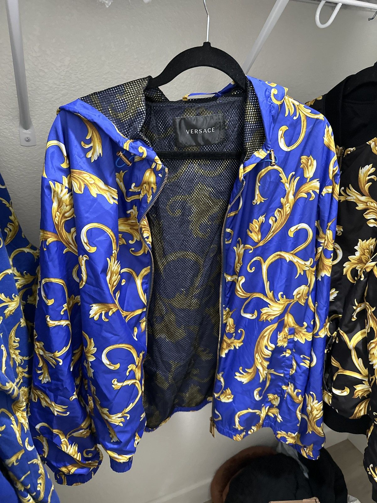 Versace Versace Blue Baroque Windbreaker Size US M / EU 48-50 / 2 - 3 Thumbnail