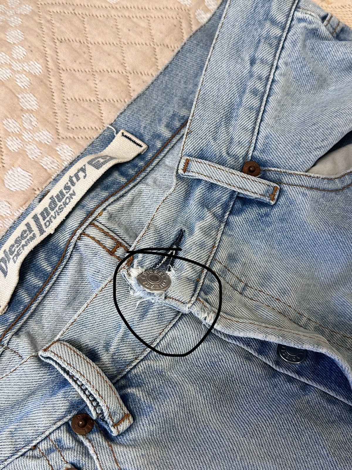 Diesel 🔥 90s Vintage Diesel Distressed Pocket Denim Jeans Y2K Pants Size US 31 - 6 Thumbnail
