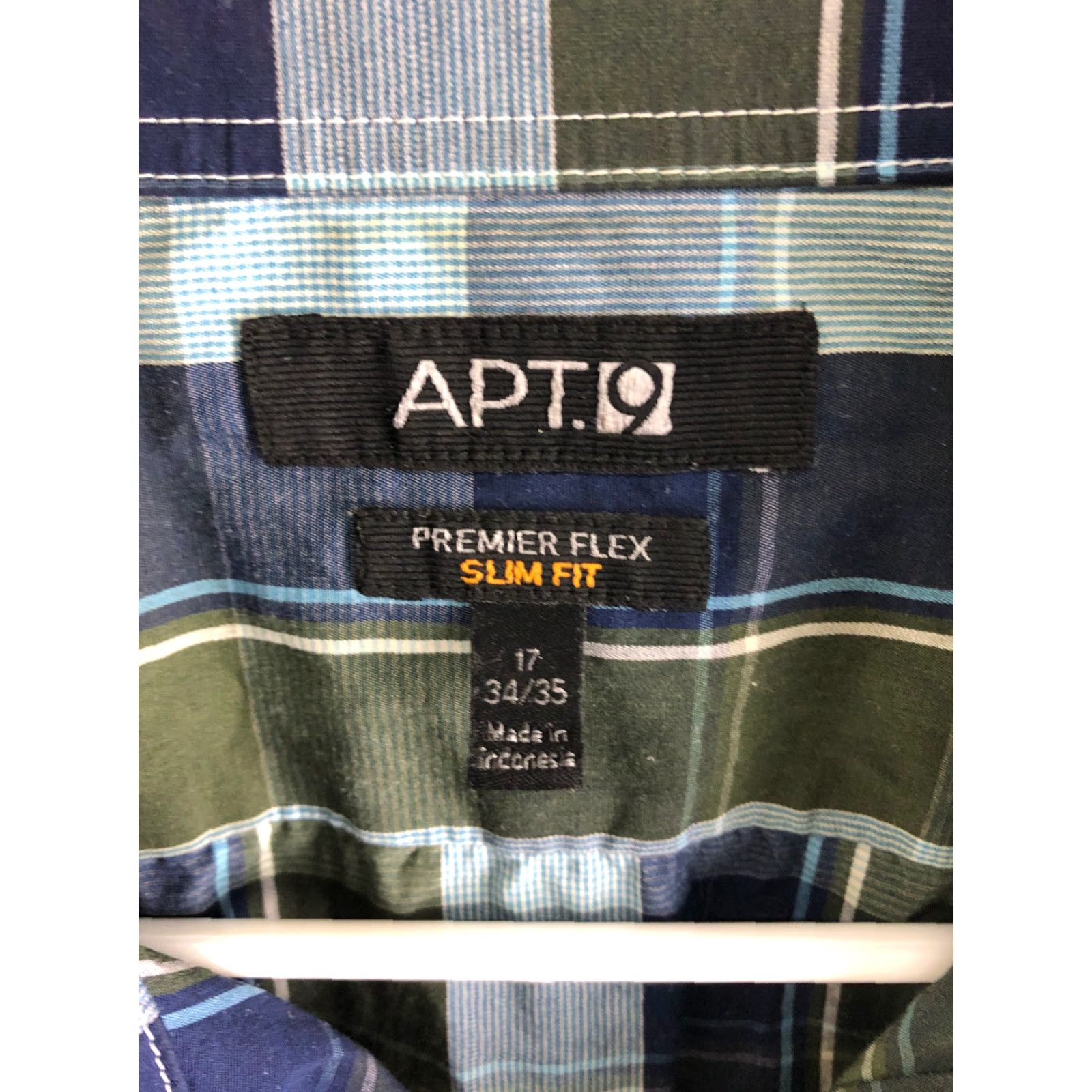 Apt. 9 Apt. 9 Slim Fit Mens 17 34/35 Blue Striped Long Sleeve Spread Collar Shirt Shirt Mens Regular Blue 1990s Modern Classic Shirt Size US L / EU 52-54 / 3 - 6 Thumbnail