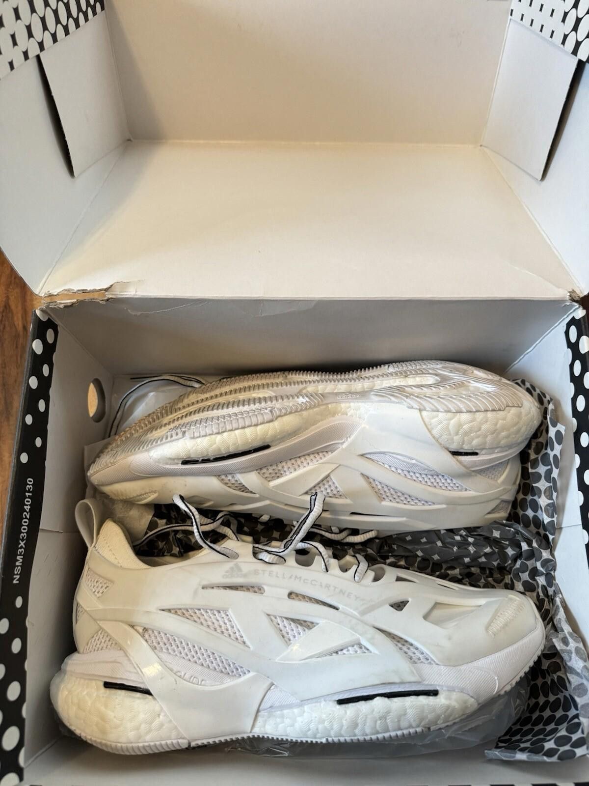 Adidas adidas Stella McCartney x SolarGlide White W Sz 8.5 $245 Size US 8.5 / IT 38.5 - 4 Thumbnail
