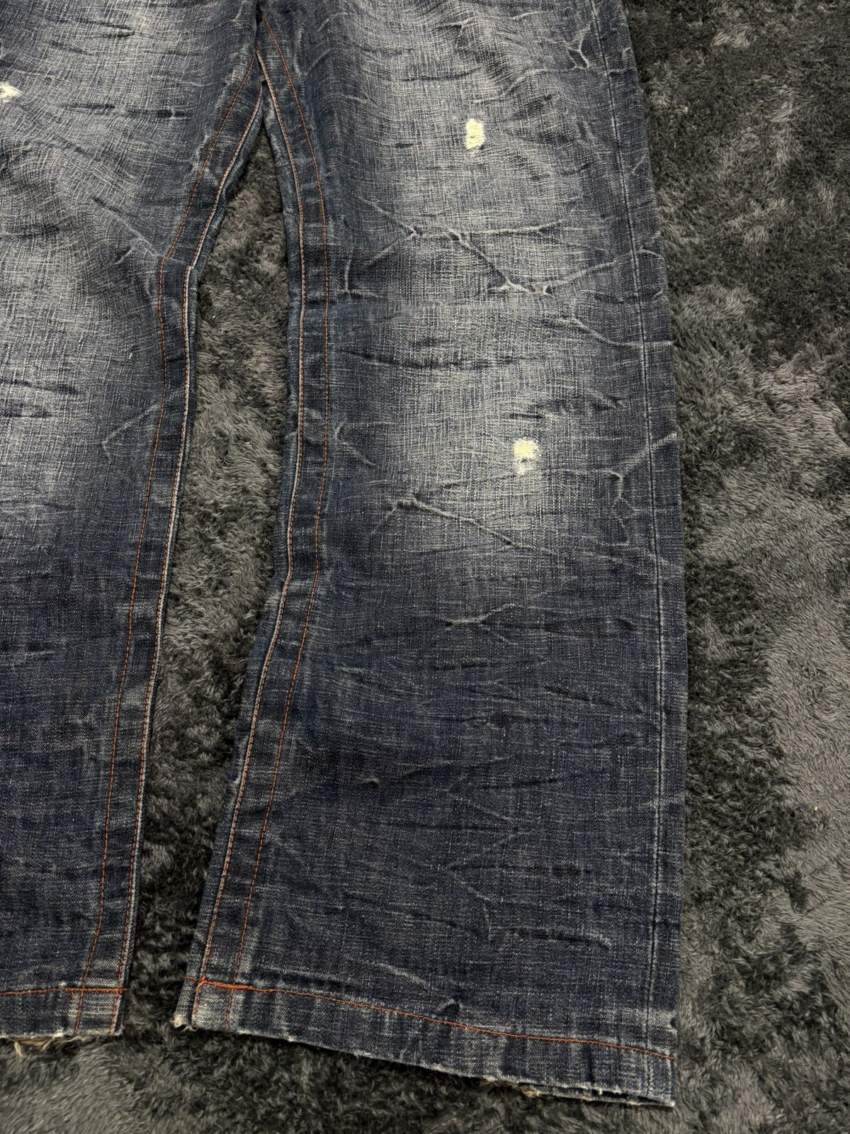 Hysteric Glamour Rare Vintage Y2K Baggy Distressed Jeans Size US 34 / EU 50 - 3 Thumbnail