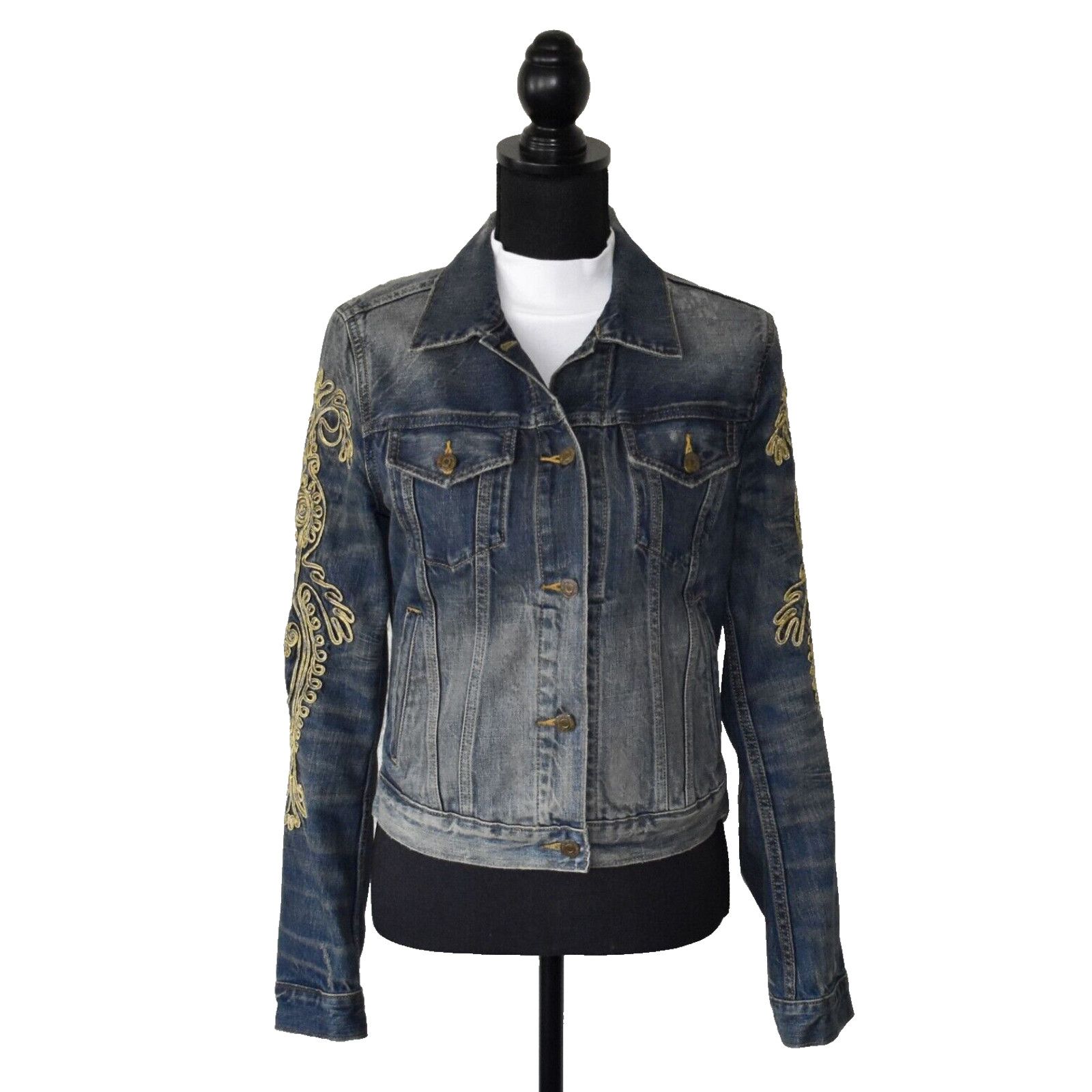 DENIM SUPPLY RALPH LAUREN VTG Denim Military Jacket Size S