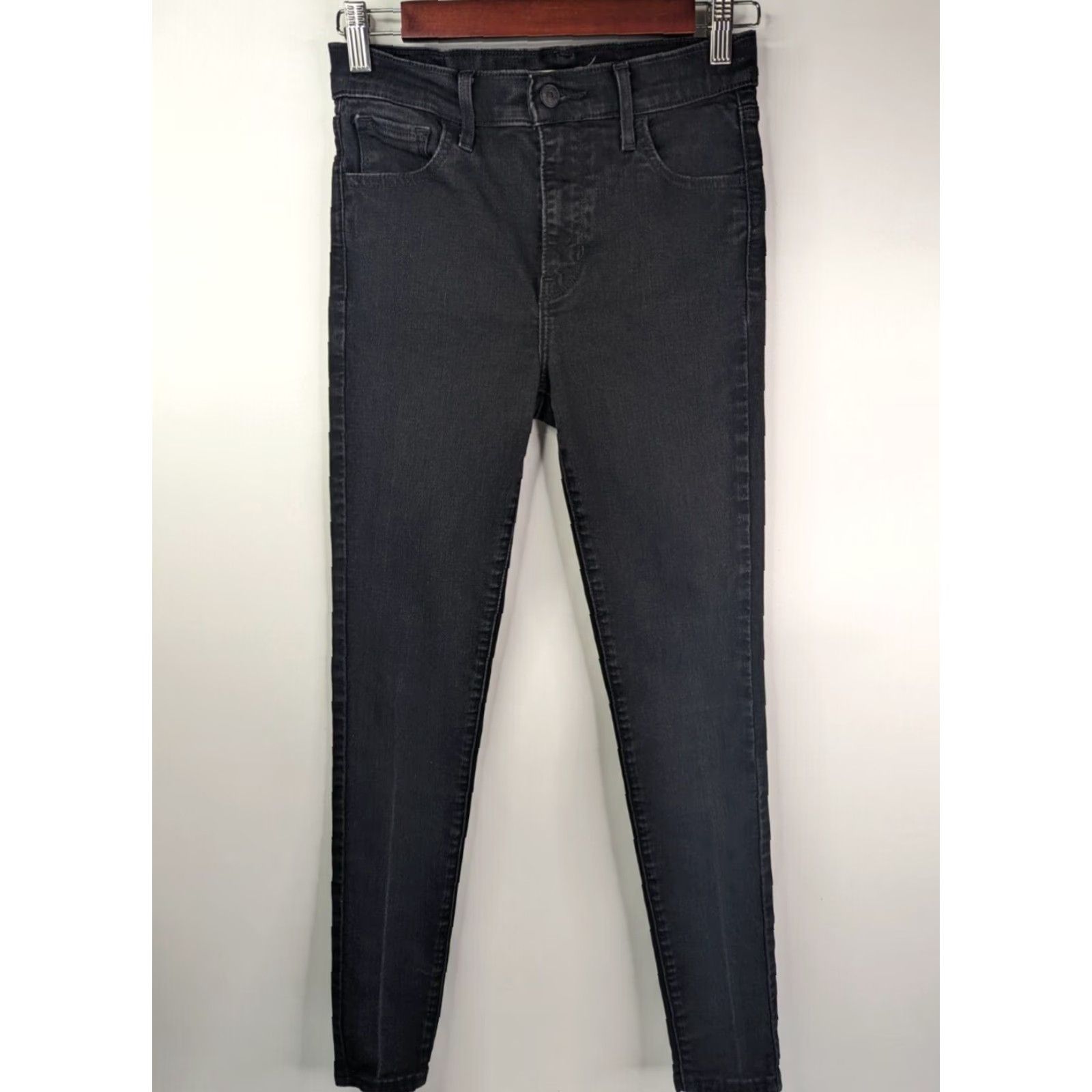 Levi's Levi's Jeans 720 Women 26x28 Black High Rise Super Skinny Stretch Casual Pants Size 26" / US 2 / IT 38 - 2 Thumbnail