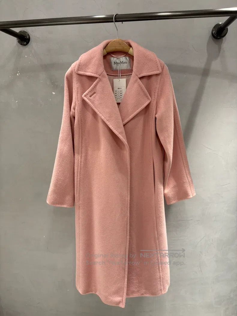 Max Mara Max Mara Cherry Blossom Pink Lapel Mid-length Overcoat Size XXS / US 00 / IT 34 - 1 Thumbnail