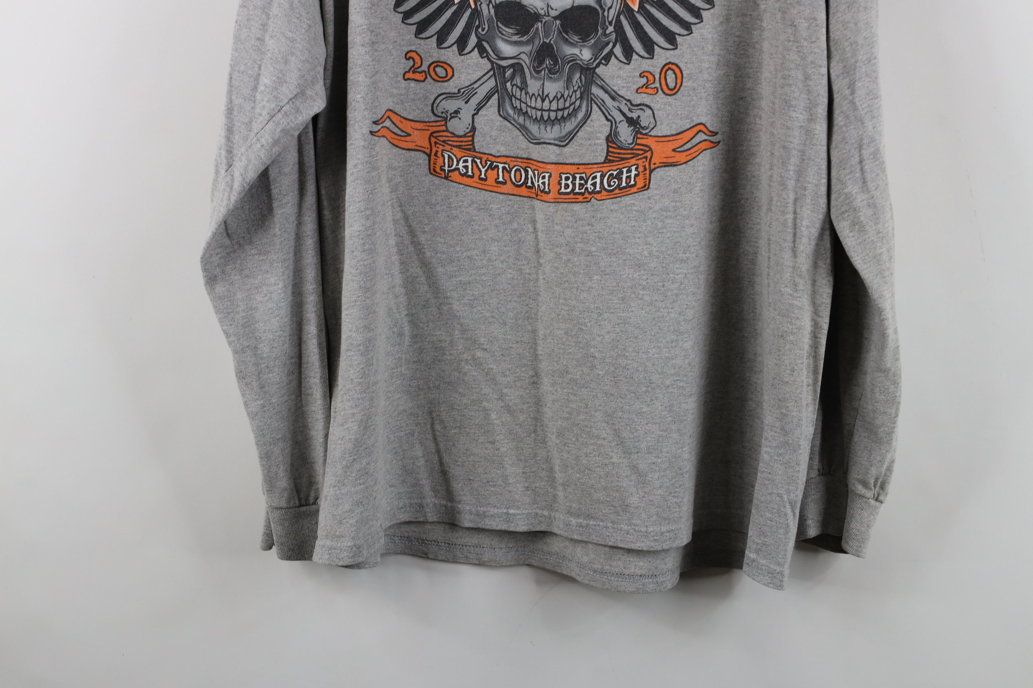 Vintage Y2K Beach Bike Week Skull Crossbones Long Sleeve Shirt Size US L / EU 52-54 / 3 - 15 Thumbnail