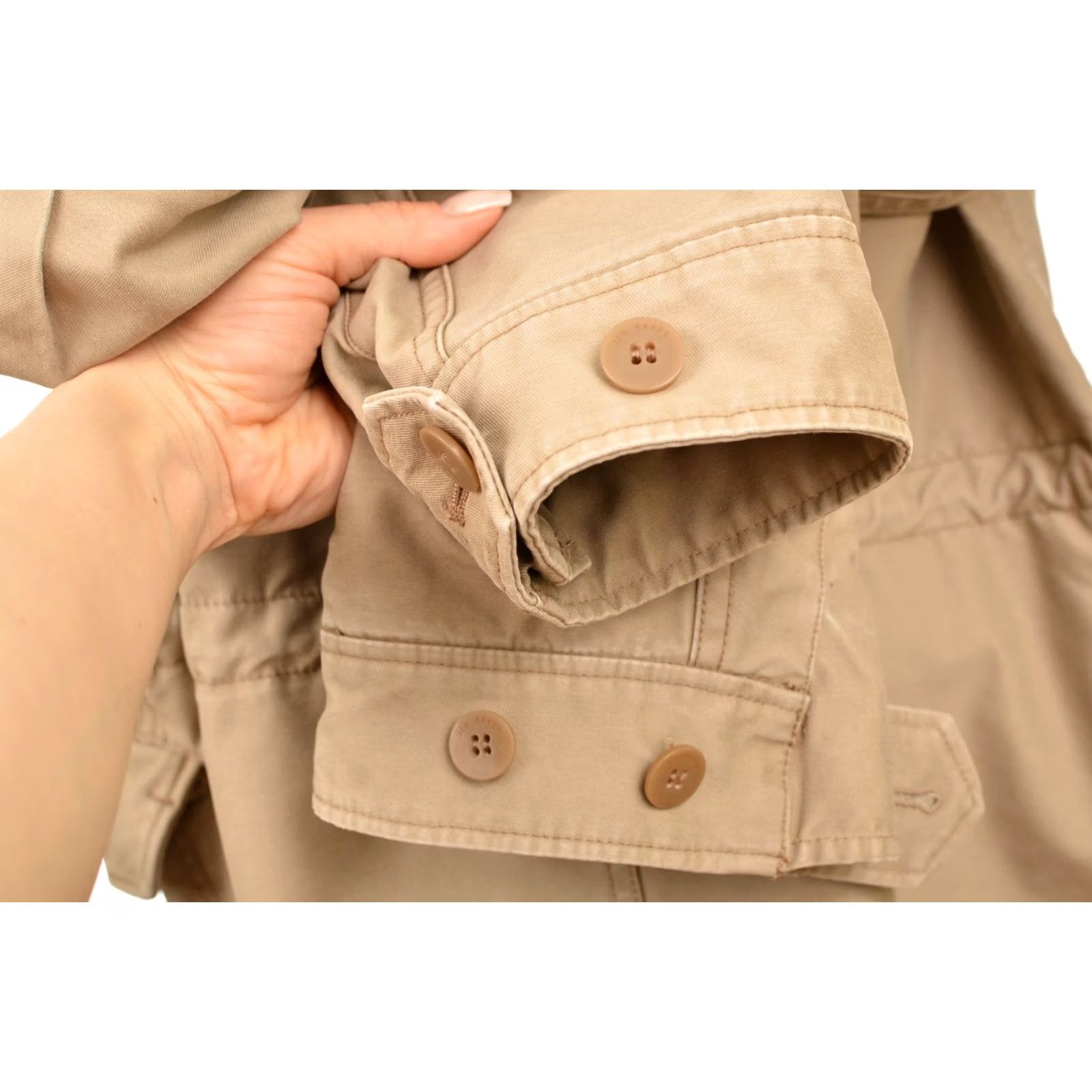 Ted Baker DDP Ted Baker Flak Military Jacket Mens L Beige Cotton Military Jacket Size US L / EU 52-54 / 3 - 5 Thumbnail