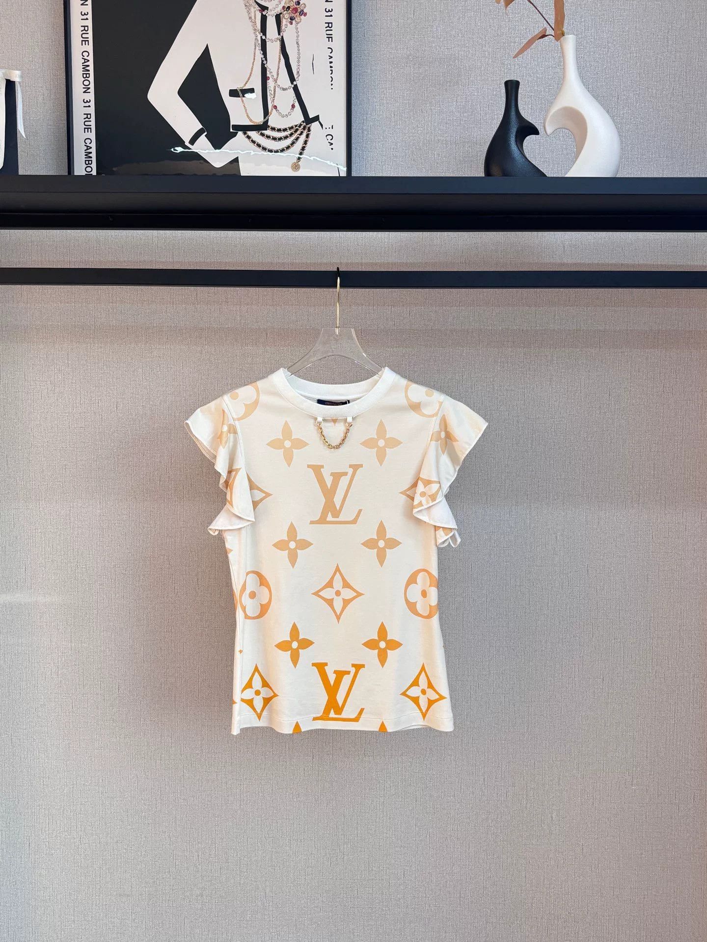 Louis Vuitton LV Gradient Yellow Ruffle Sleeve Top Size US XS / EU 42 / 0 - 1 Thumbnail