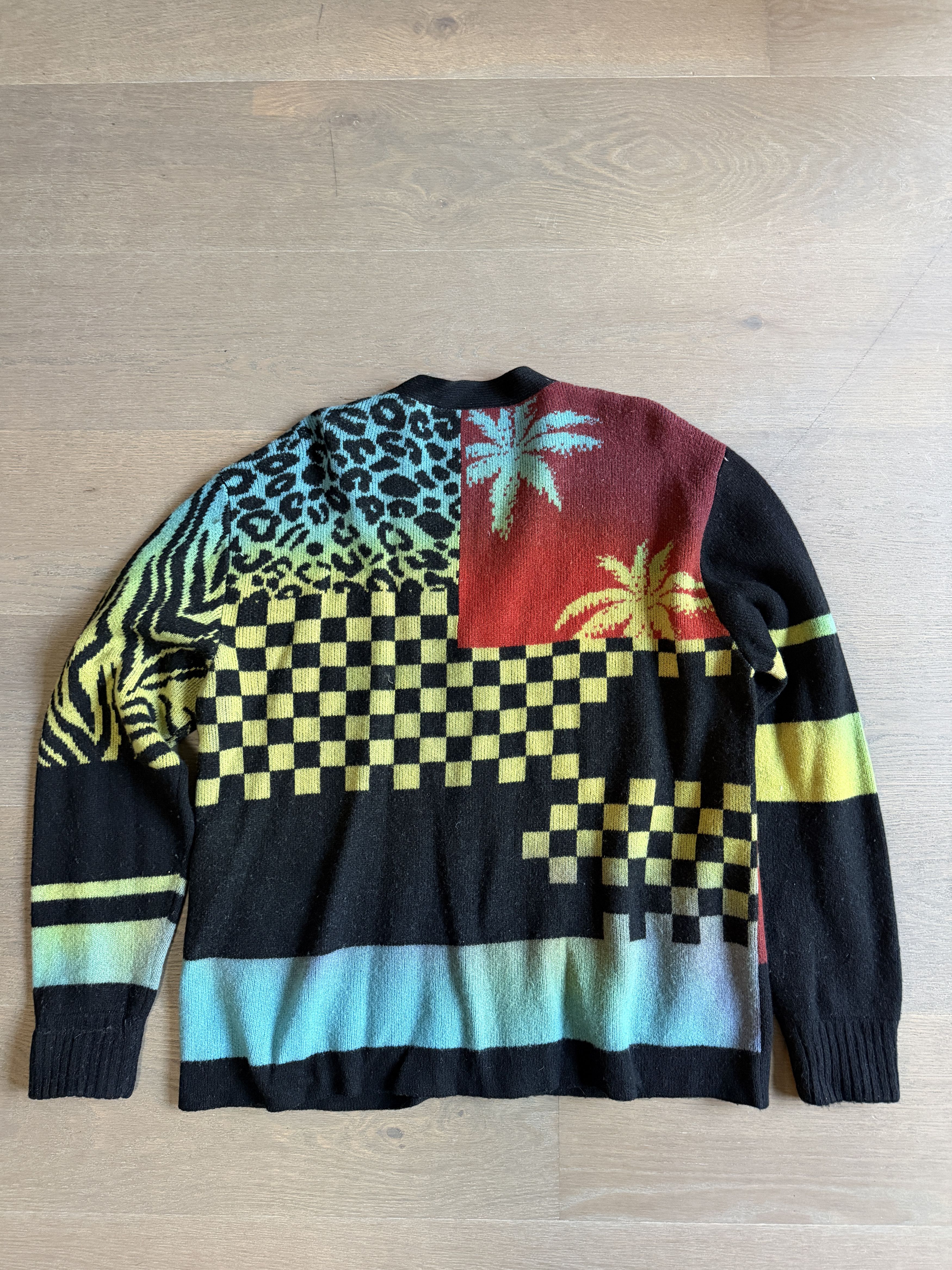 Amiri Amiri Multicolor Ombre Patchwork Cardigan L Size US L / EU 52-54 / 3 - 3 Thumbnail