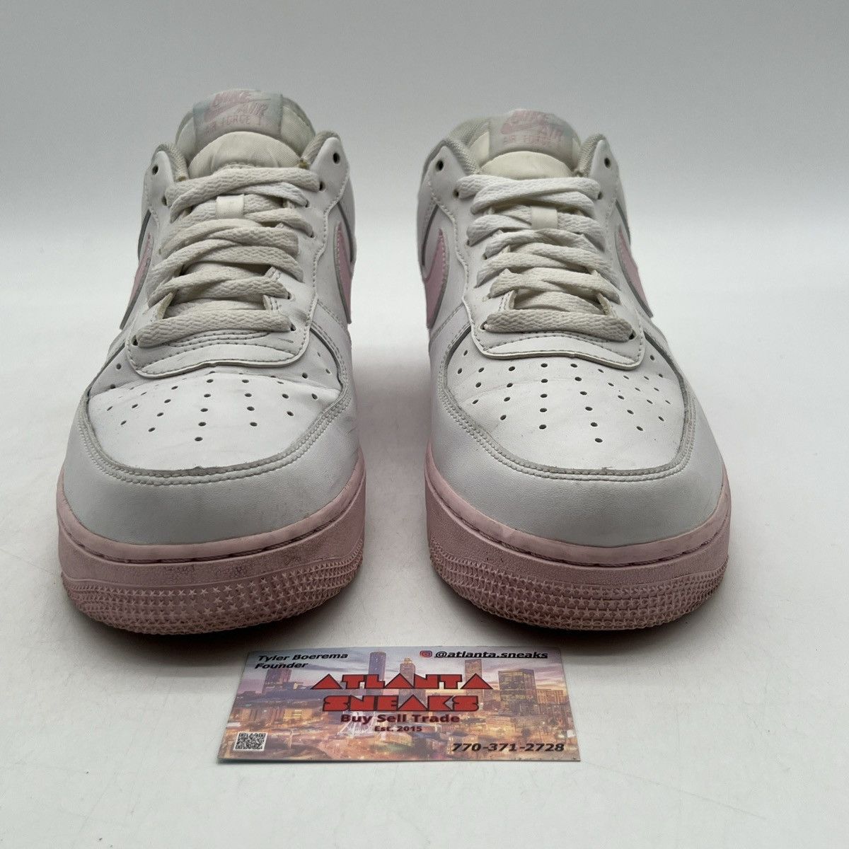Nike Air Force 1 low white pink sole Size US 9 / EU 42 - 2 Thumbnail