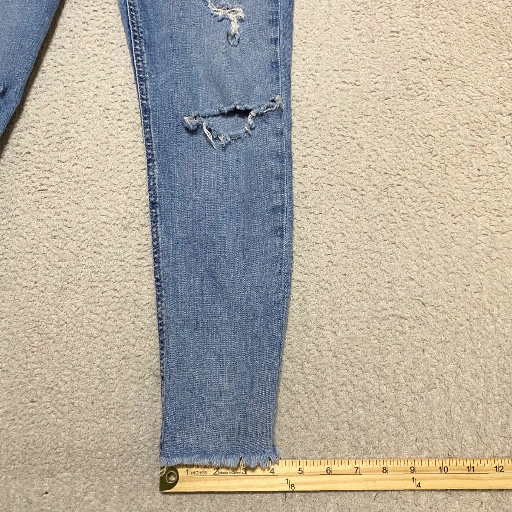 Rag & Bone rag & bone Jeans Womens 28 Blue Denim Medium Distressed High Rise Skinny Vintage No Size 28" / US 6 / IT 42 - 5 Thumbnail