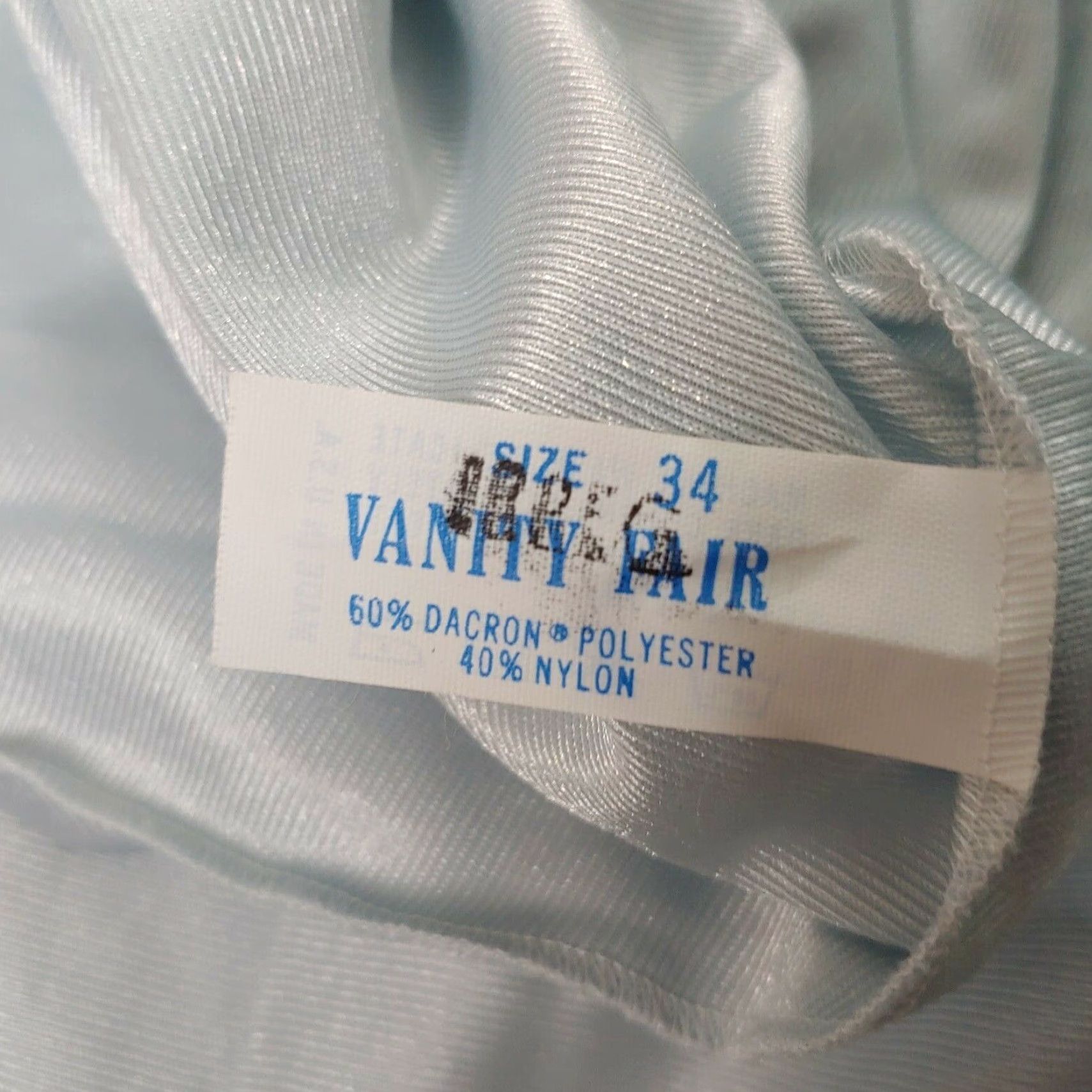 Vintage VINTAGE Vanity Fair Peignoir Set Robe And Gown Blue Lace 34 M Size ONE SIZE - 4 Thumbnail
