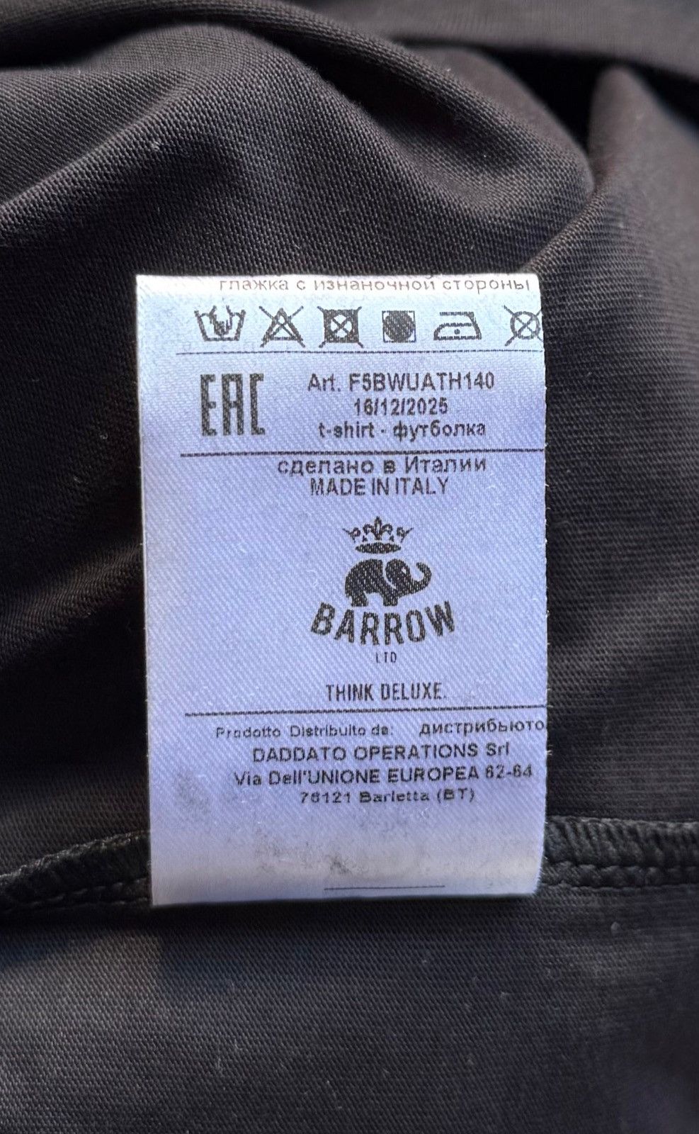 Barrow T-shirt Barrow Black S Size US S / EU 44-46 / 1 - 5 Thumbnail