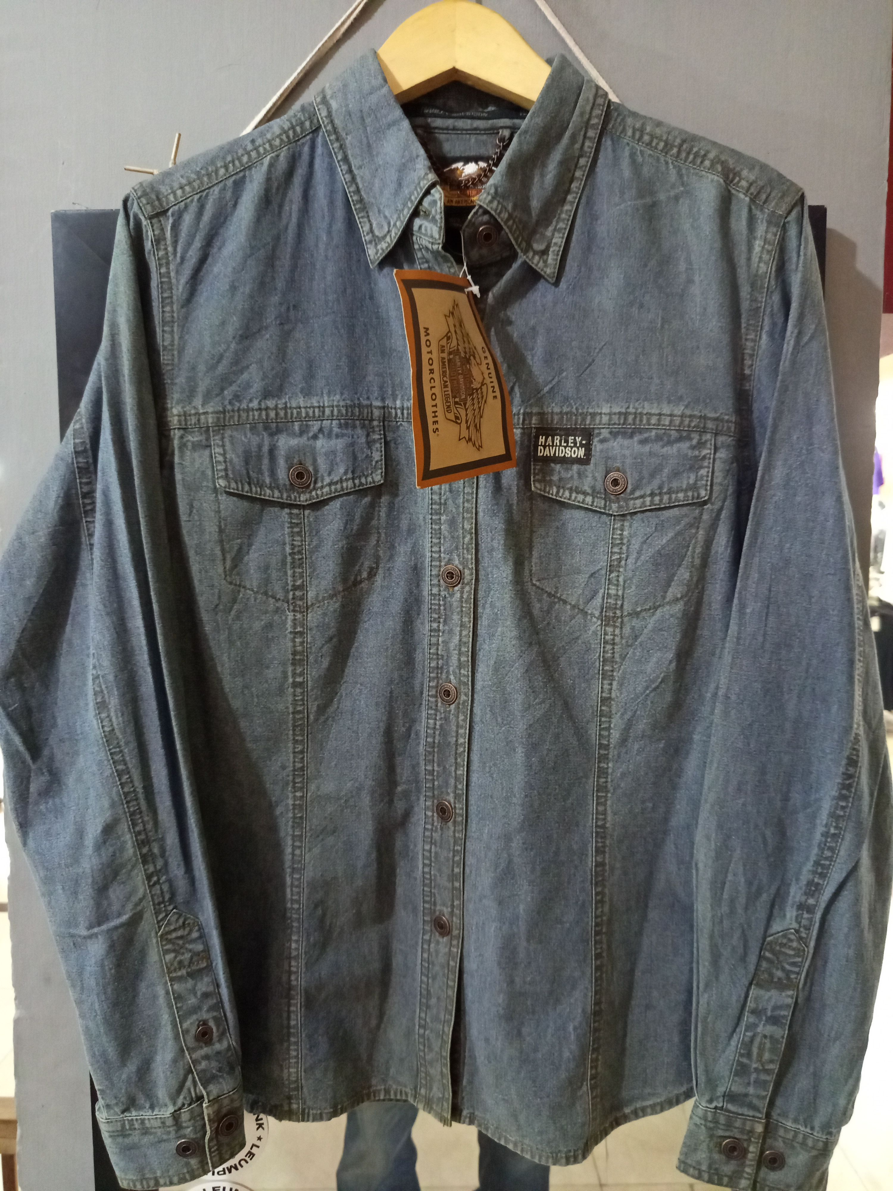 Harley Davidson 2003 Harley Davidson Show Sample Denim Shirt Size M / US 6-8 / IT 42-44 - 1 Thumbnail