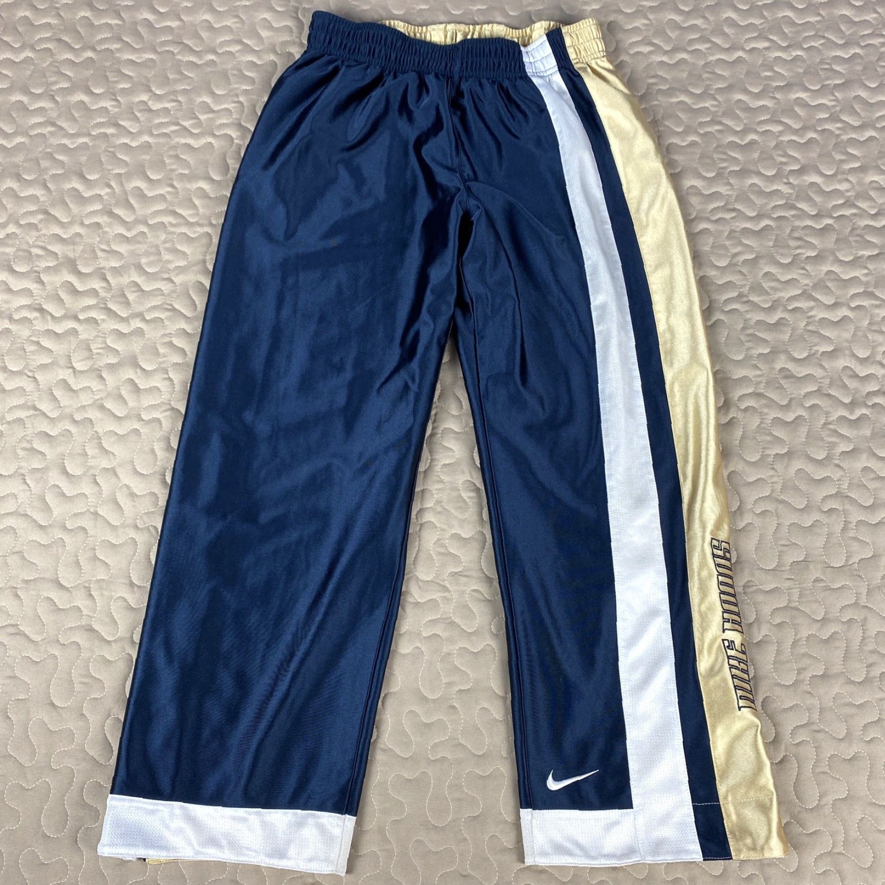Nike VINTAGE Nike Air Reversible Track Pants Basketball Men S Gold Blue sz S Size US 29 - 4 Thumbnail