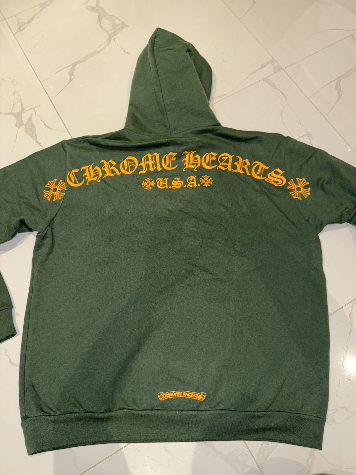 25SS◆CHROME HEARTS◆グリーン TBAR パーカー Green/Orange Chrome Hearts Green Orange | Grailed