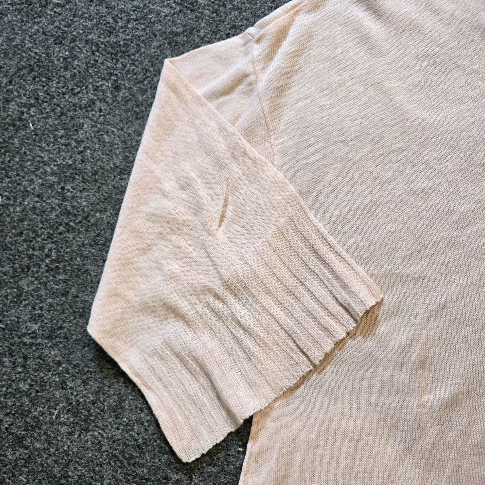 J. Jill J. Jill Sweater Womens XL Pink Linen Blend Knit Oversized Pleated Casual Pullover Shirt Sleeve 3/4 Round Neck Vintage No Size XL / US 12-14 / IT 48-50 - 3 Thumbnail