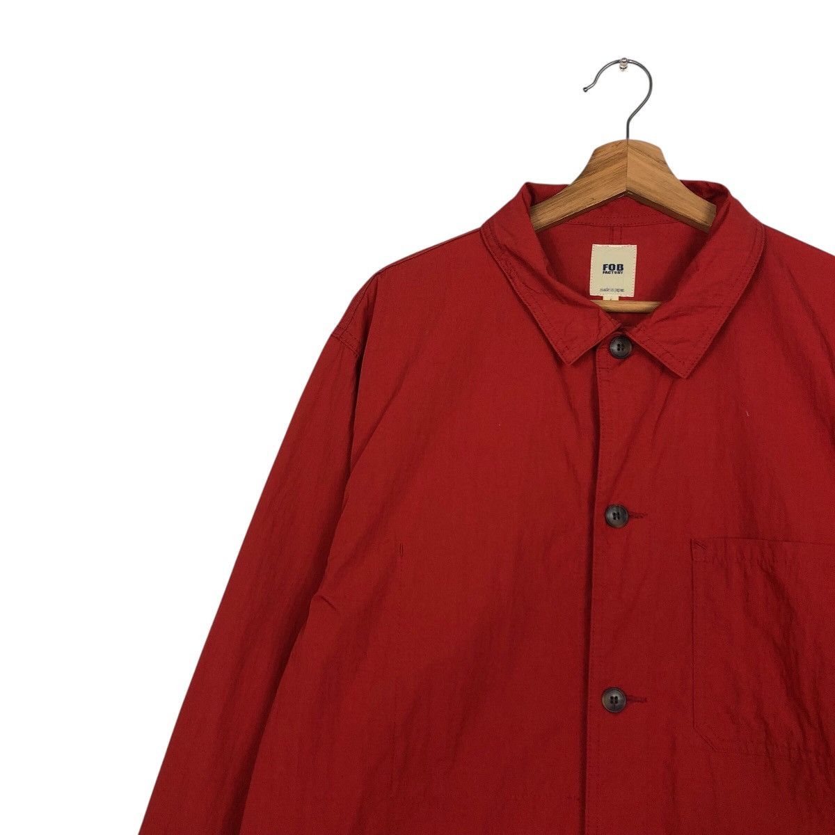 Japanese Brand 📌Rich Red Vintage Long Jacket Chore Detroit FOB Factory Size US L / EU 52-54 / 3 - 9 Thumbnail