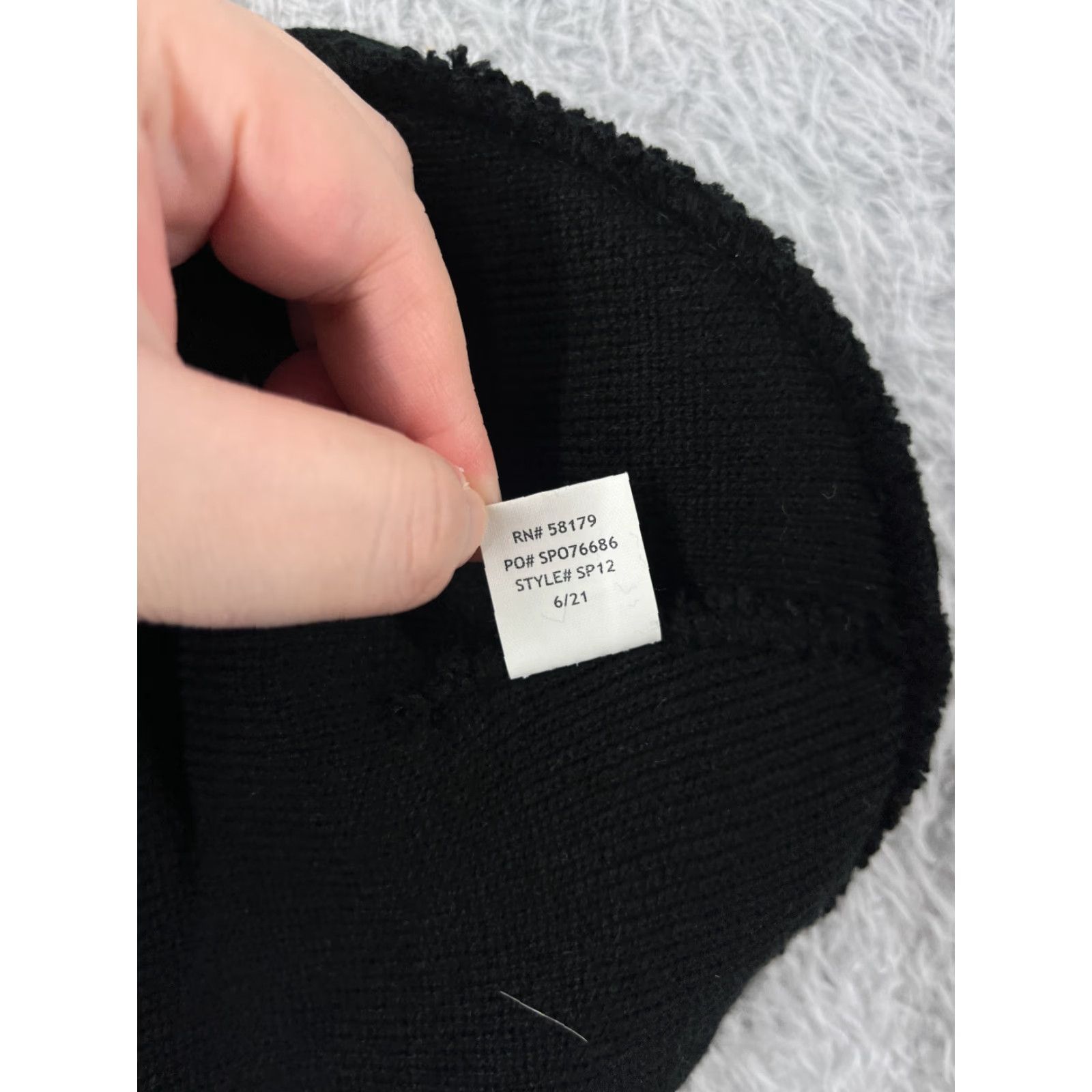 Vintage PromoHeadwear Beanie Hats One Size Adult Black Knit Acrylic Mountain Peaks Outdoor Ski Beanie Mens Womens Size ONE SIZE - 8 Thumbnail
