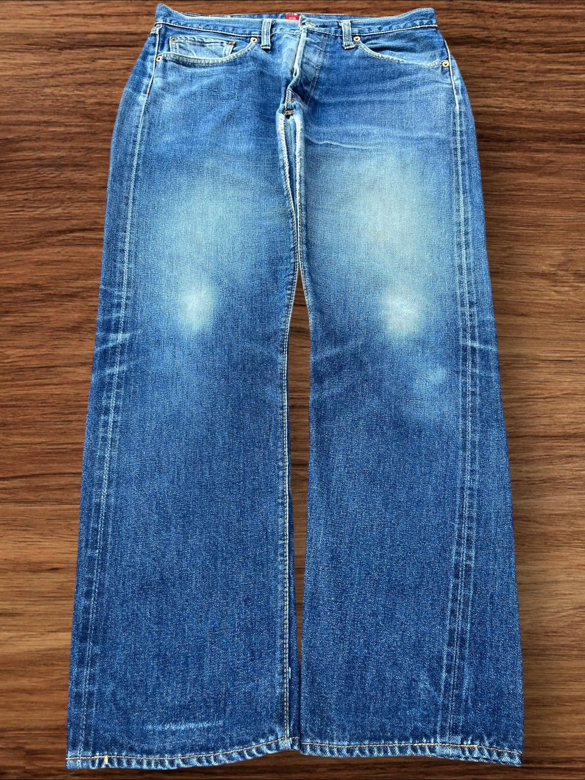 Japanese Brand Vintage Japanese Brand Buttonfly Redline Selvedge Jeans Size US 32 / EU 48 - 2 Thumbnail