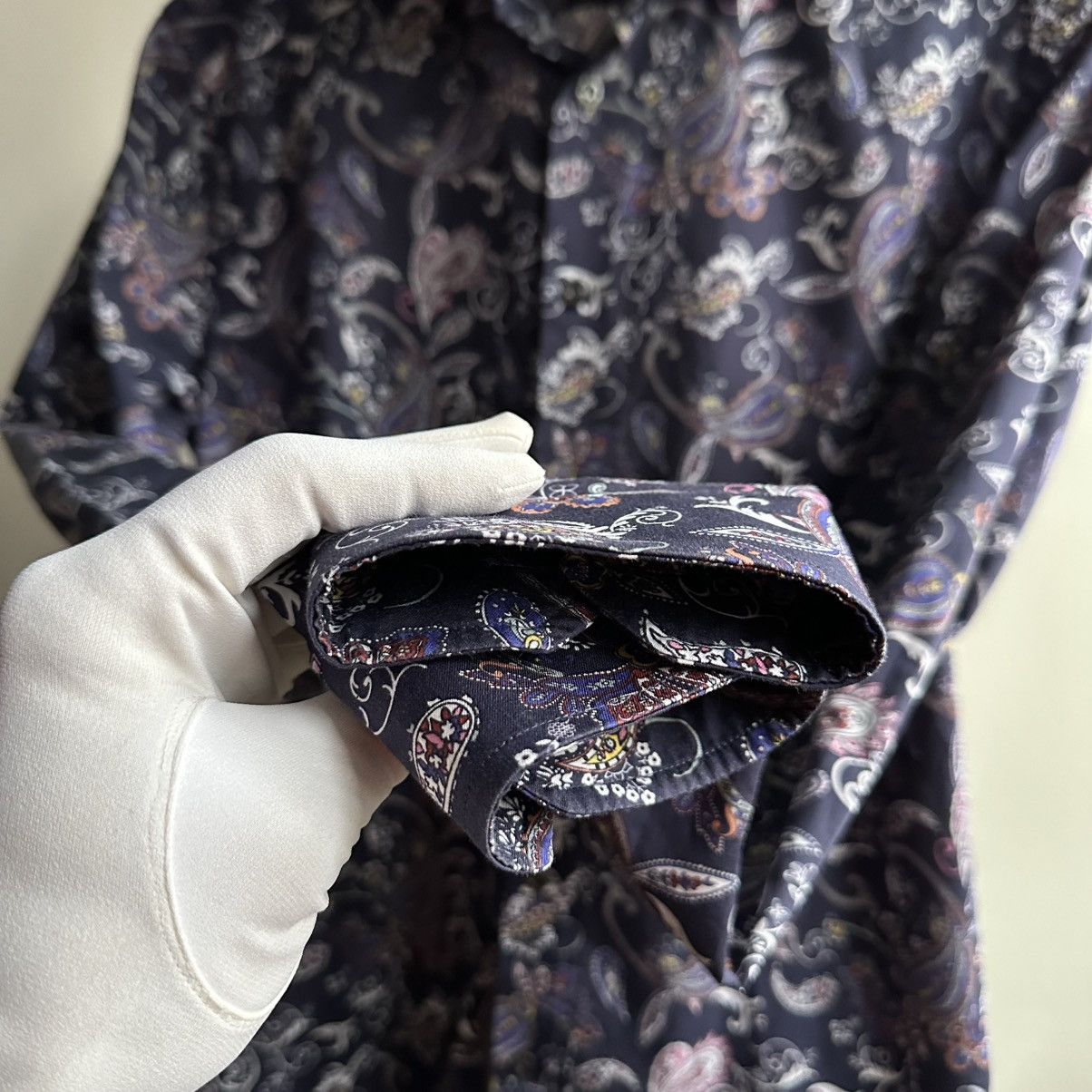 Eton Eton Paisley Print Super Slim Shirt Size L Size US L / EU 52-54 / 3 - 7 Thumbnail