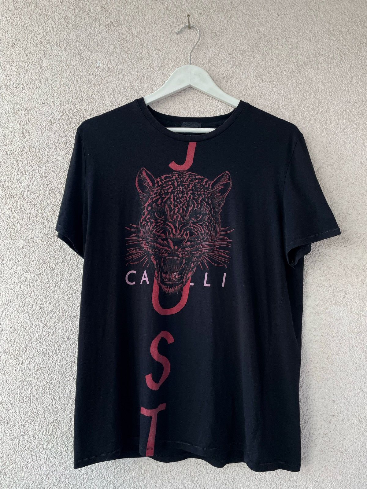 Just Cavalli Just Cavalli Men Big Tiger Logo Black Cotton T-Shirt Size L Size US L / EU 52-54 / 3 - 1 Thumbnail