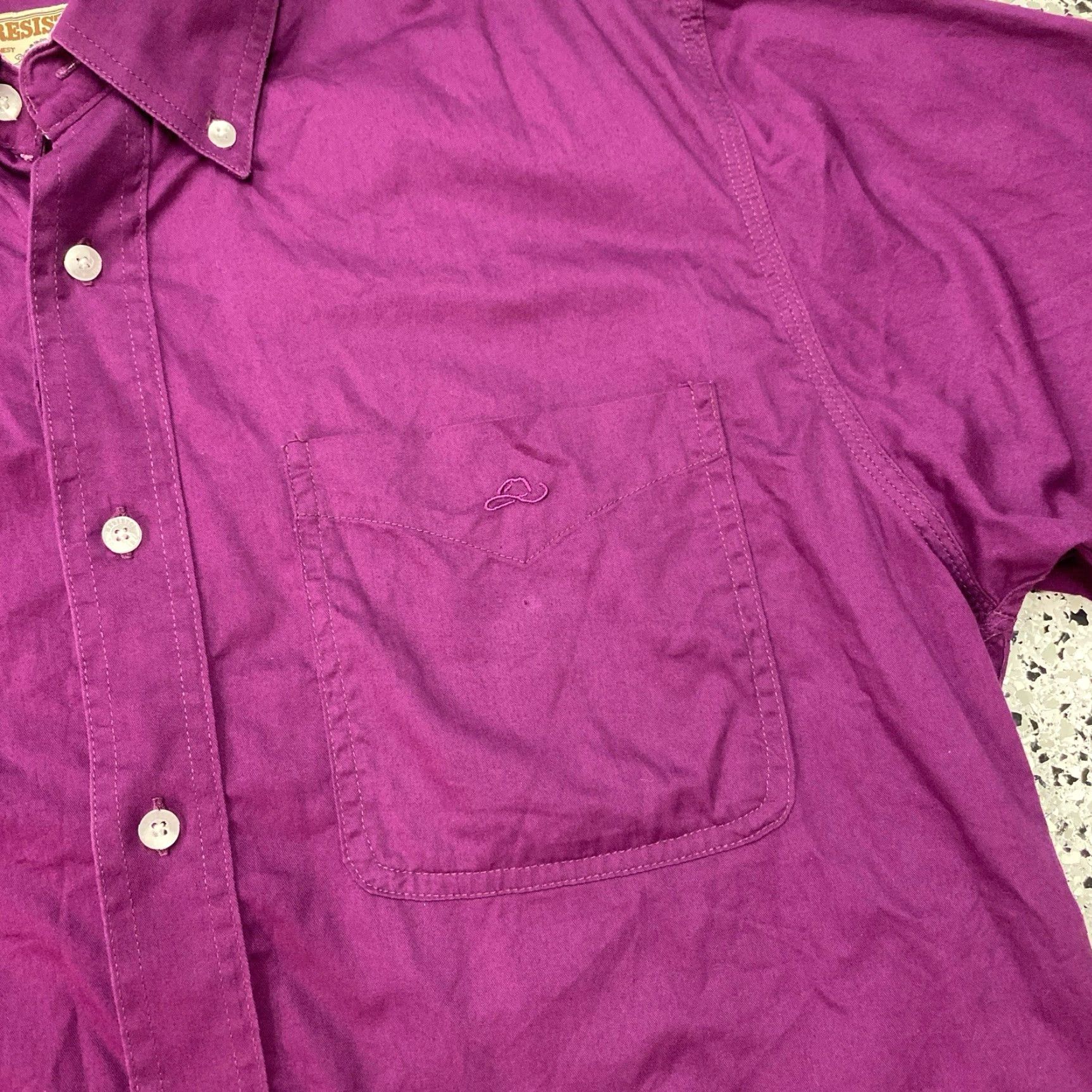 Vintage VINTAGE Resistol Purple Long Sleeve Western Button-Up Shirt Small Men’s Regular Fit Size US S / EU 44-46 / 1 - 5 Thumbnail