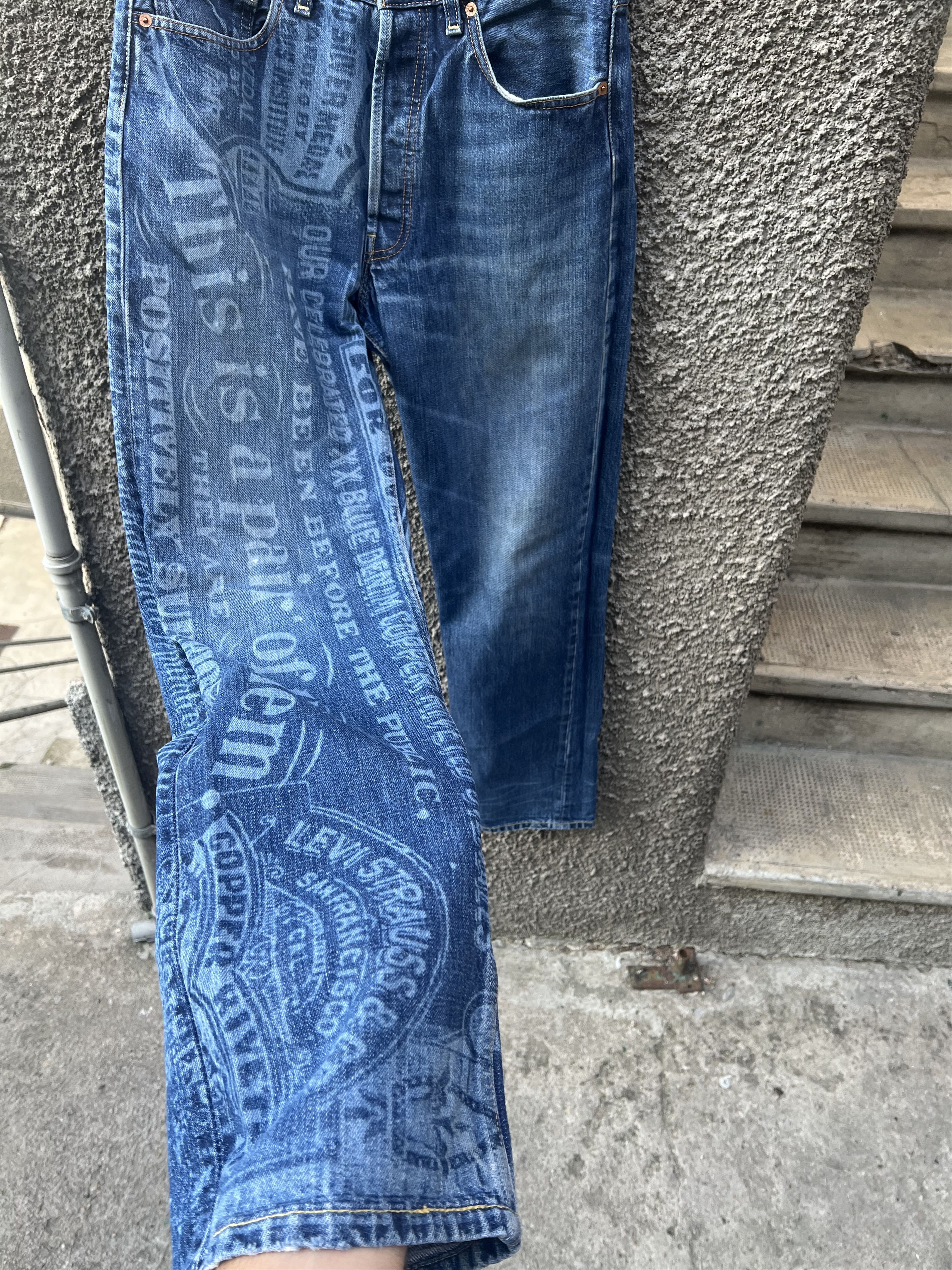 Levi's ULTRA RARE 1990s LEVI'S 501 LOGO BANNER JEANS Size US 32 / EU 48 - 3 Thumbnail