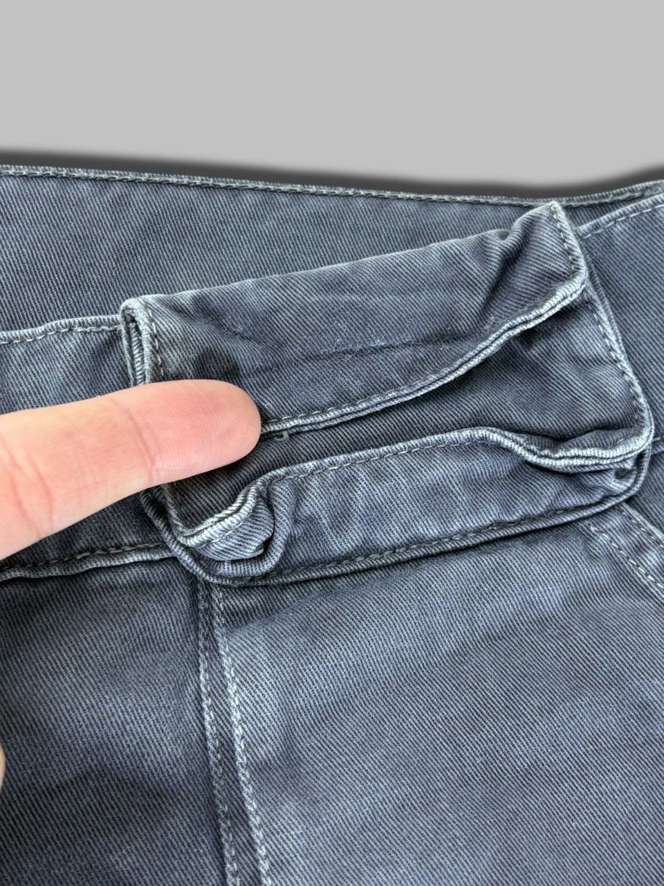 Systemic Systemic Cargo Pants Grey Women Stitching with flared fit Size US 34 / EU 50 - 20 Thumbnail