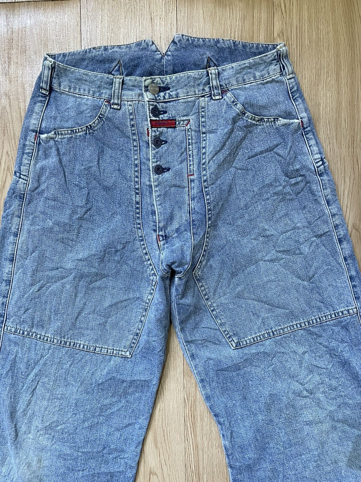 Marithe + Francois Girbaud Vintage 90s Marithe Francois Girbaud Distressed Baggy Jeans Size US 30 / EU 46 - 3 Thumbnail