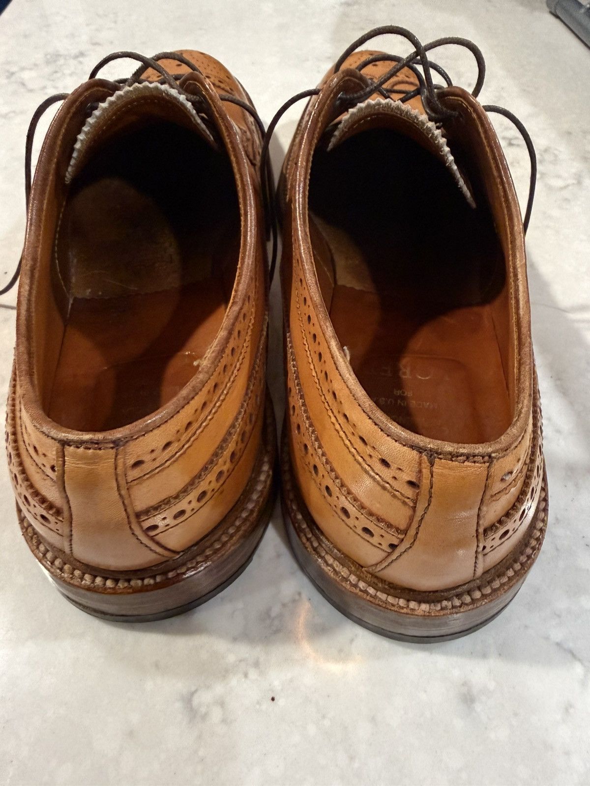 Alden × J.Crew Alden 97641 Burnished Tan Calfskin Long Wing Blucher Size US 10.5 / EU 43-44 - 2 Thumbnail