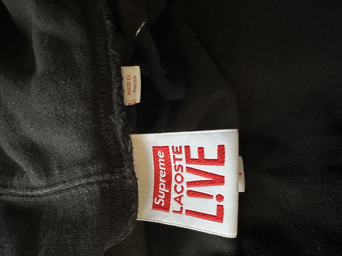 Lacoste × Supreme Supreme X Lacoste Black Hooded Sweatshirt Size US S / EU 44-46 / 1 - 4 Thumbnail