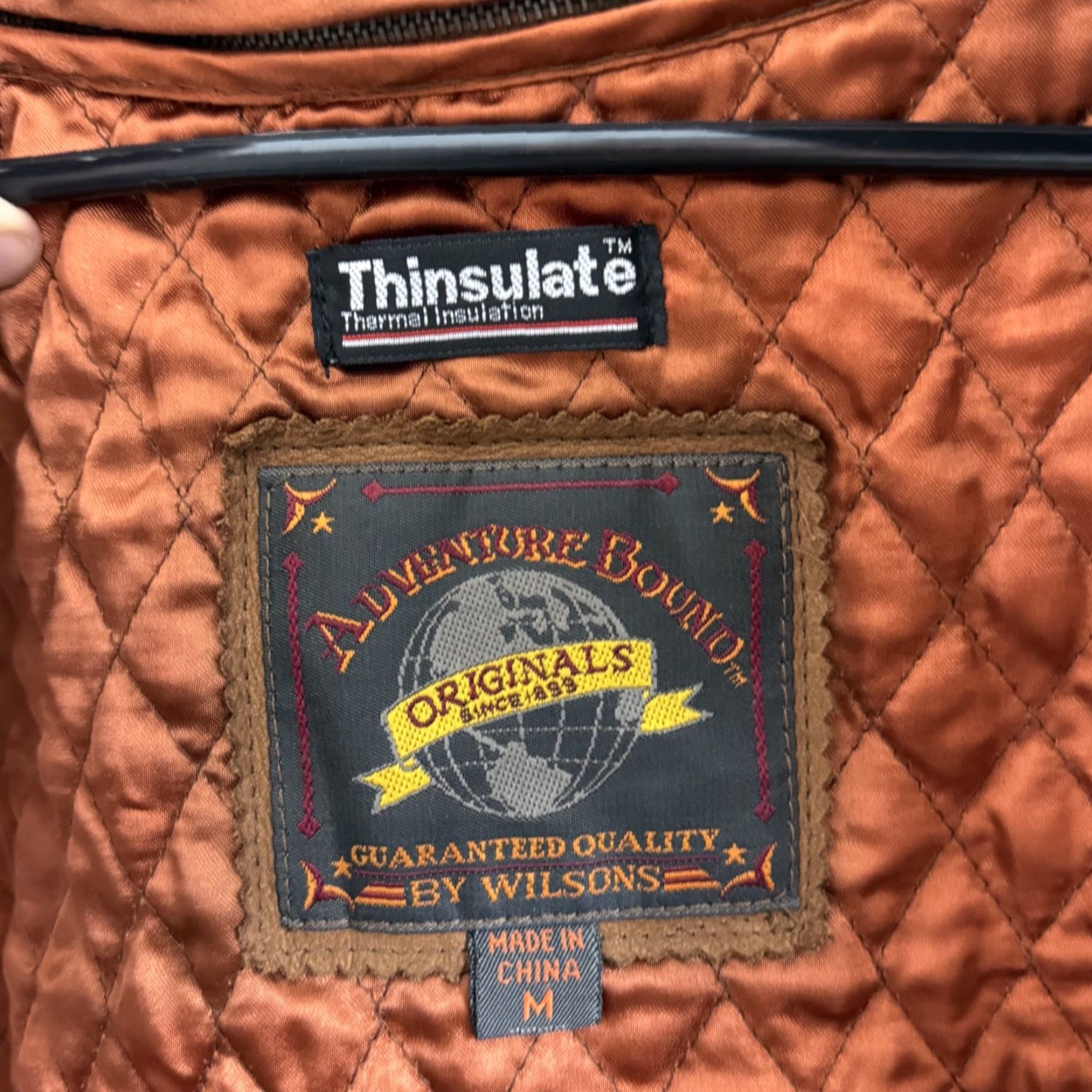 Vintage Adventure Bound Wilsons Coat Womens Medium Brown Leather Suede Hooded Parka Jacket Coat Size M / US 6-8 / IT 42-44 - 7 Thumbnail