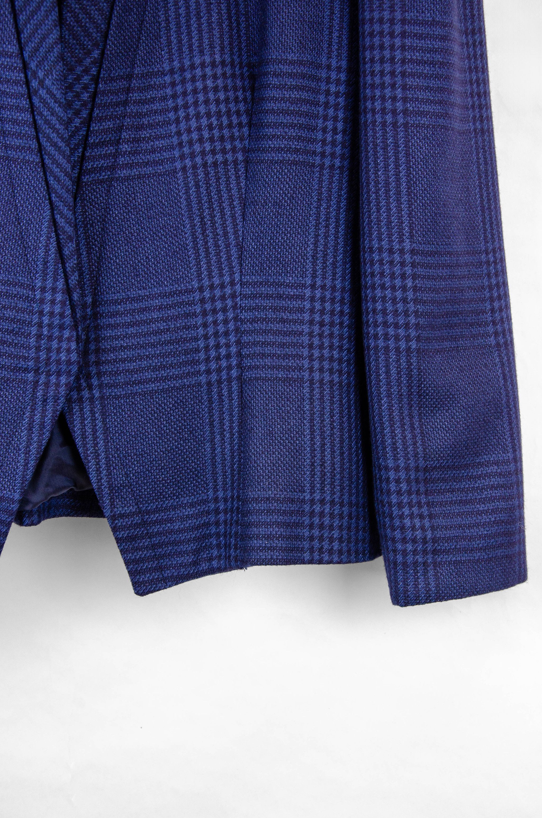 Gucci Gucci Collarless Wool Blazer Blue Check - Size 44 Size M / US 6-8 / IT 42-44 - 3 Thumbnail