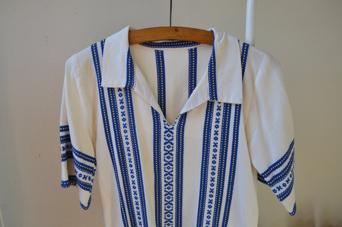 Vintage Vintage Embroidered Collared Top Size US XS / EU 42 / 0 - 4 Thumbnail